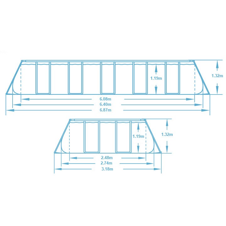 Raamiga aiabassein 640 x 274 x 132 cm 12-ühes Bestway 5611Z - Image 5