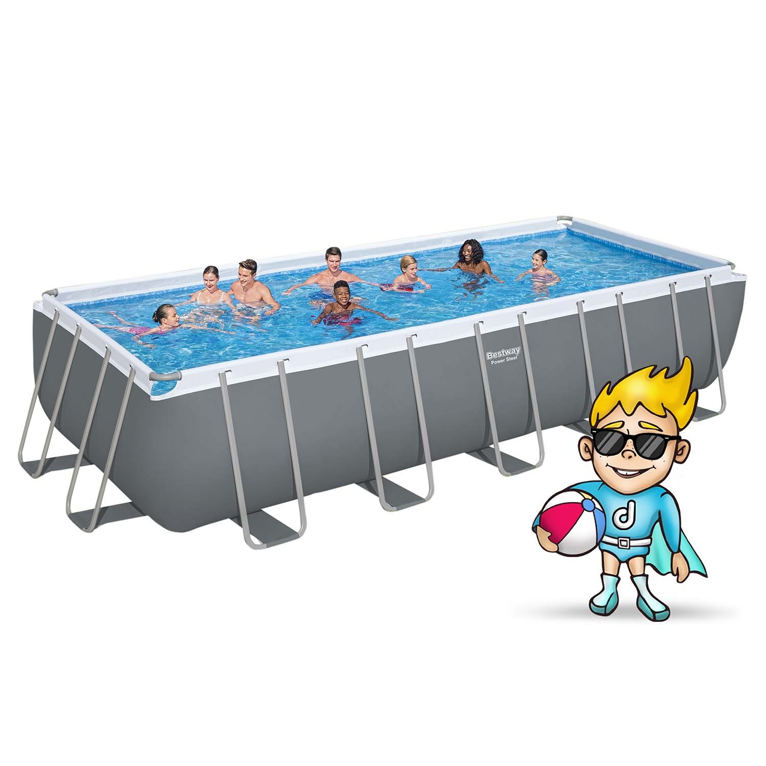 Raamiga aiabassein 640 x 274 x 132 cm 12-ühes Bestway 5611ZN - Image 3