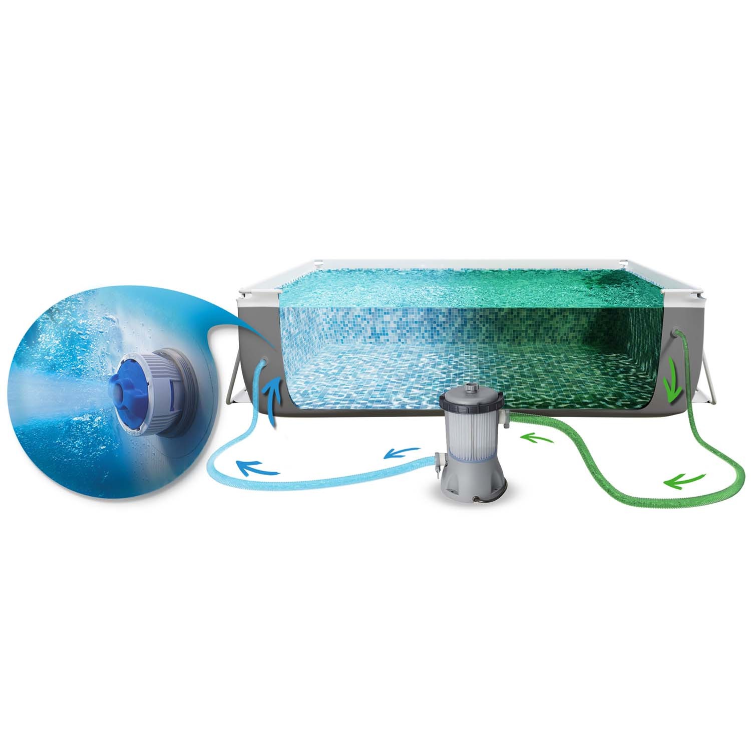 Raamiga aiabassein 640 x 274 x 132 cm 12-ühes Bestway 5611ZN - Image 5