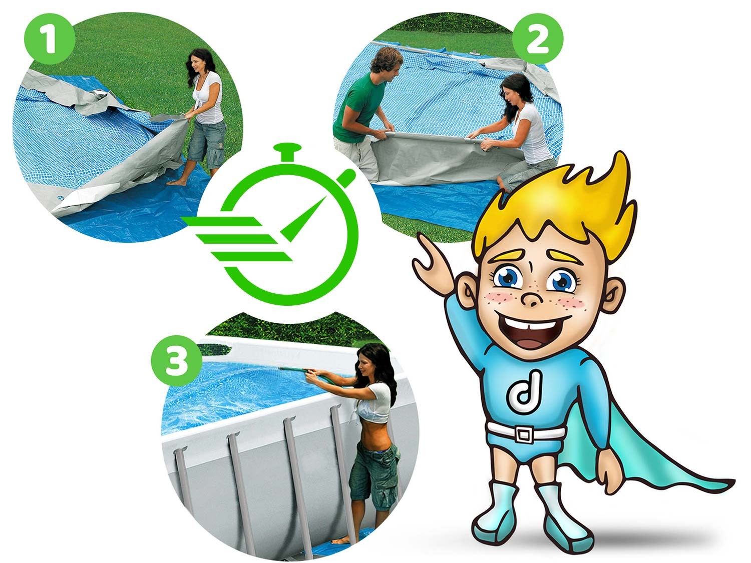 Raamiga aiabassein 671 x 366 x 132 cm 17-ühes Bestway 56471 - Image 2