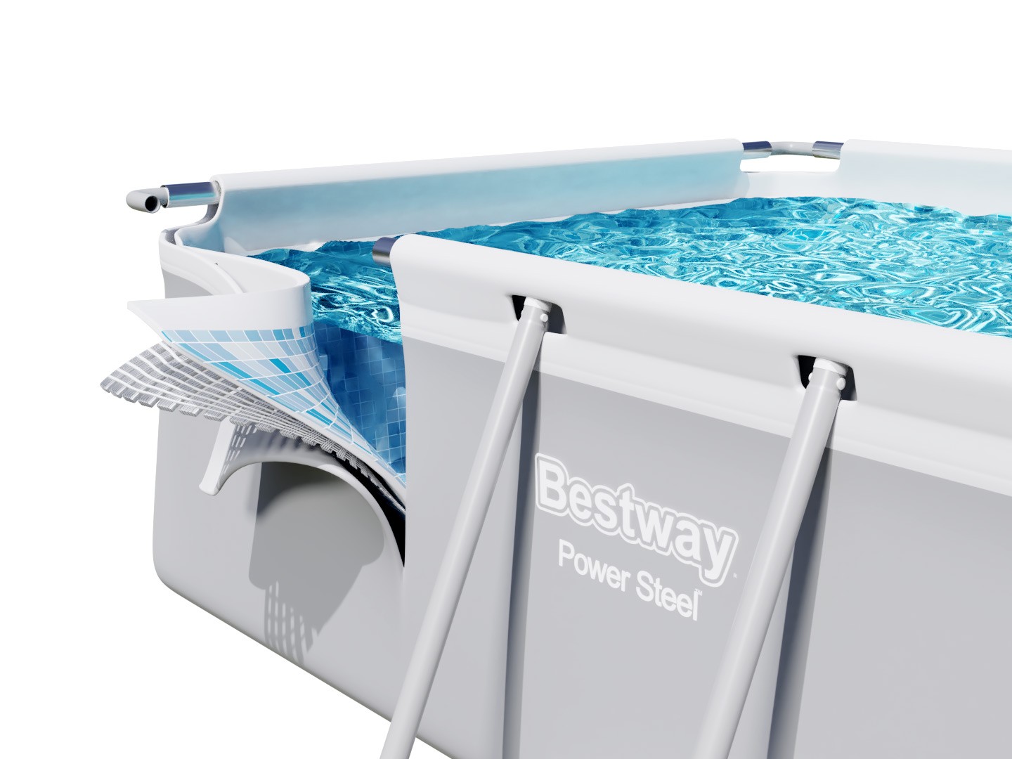 Raamiga aiabassein 671 x 366 x 132 cm 17-ühes Bestway 56471 - Image 5