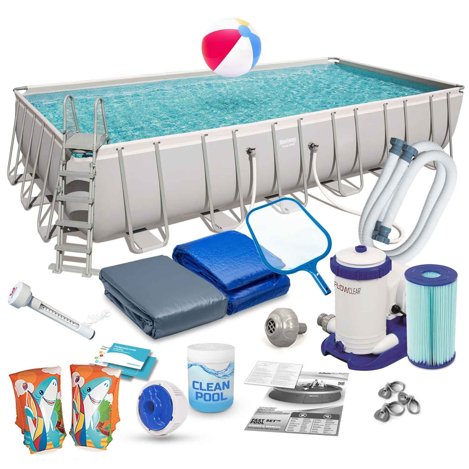 Raamiga aiabassein 732 x 366 x 132 cm 18-ühes Bestway 56474