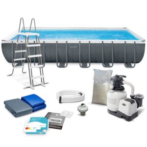 Raamiga aiabassein 732 x 366 x 132 cm 10 ühes INTEX 26364