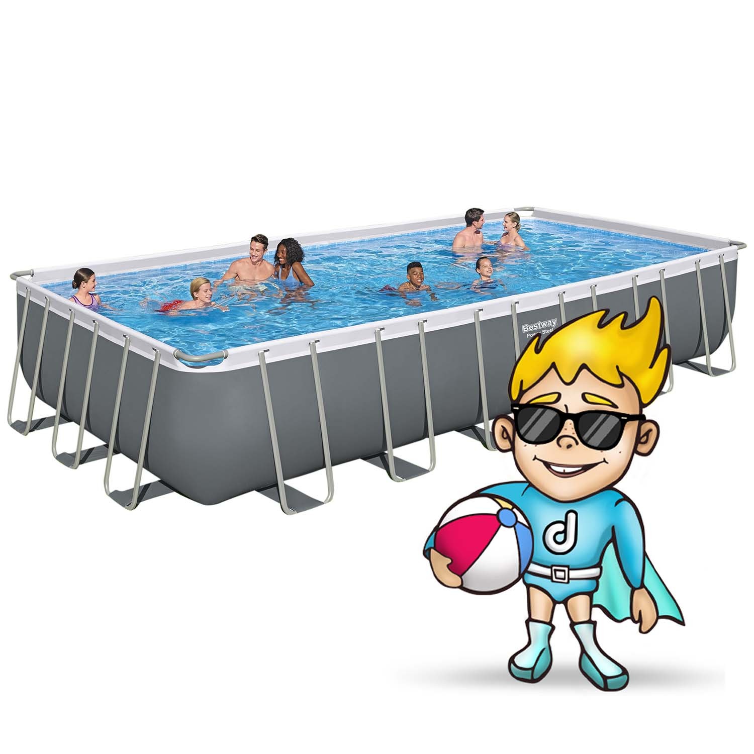 Raamiga aiabassein 732 x 366 x 132 cm 17-ühes Bestway 56475 - Image 2