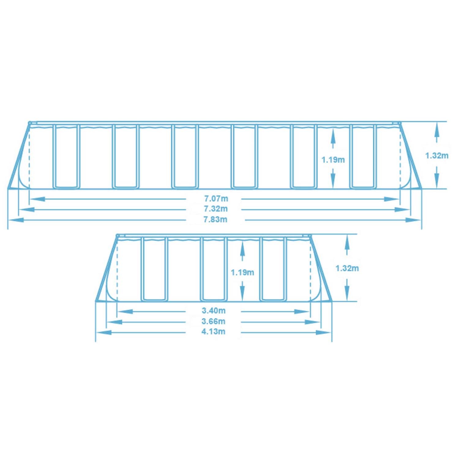 Raamiga aiabassein 732 x 366 x 132 cm 17-ühes Bestway 56475 - Image 5