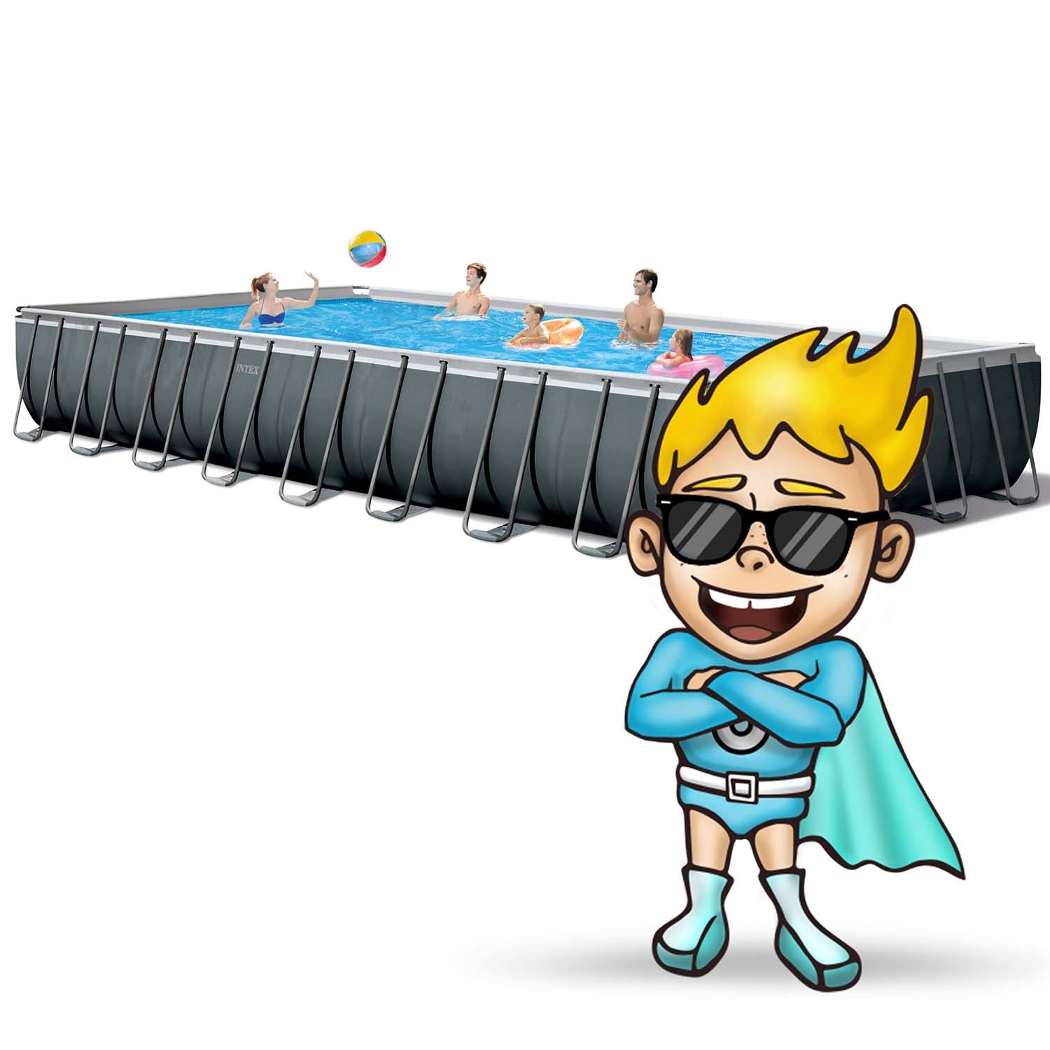 Raamiga aiabassein 975 x 488 x 132 cm 16-ühes INTEX 26378 - Image 3