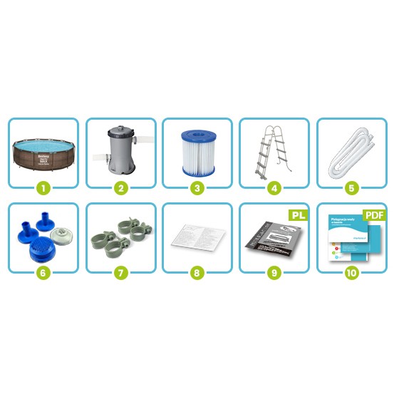 Raamiga aiabassein 366 x 100 cm 10-ühes Bestway 56709 - Image 6