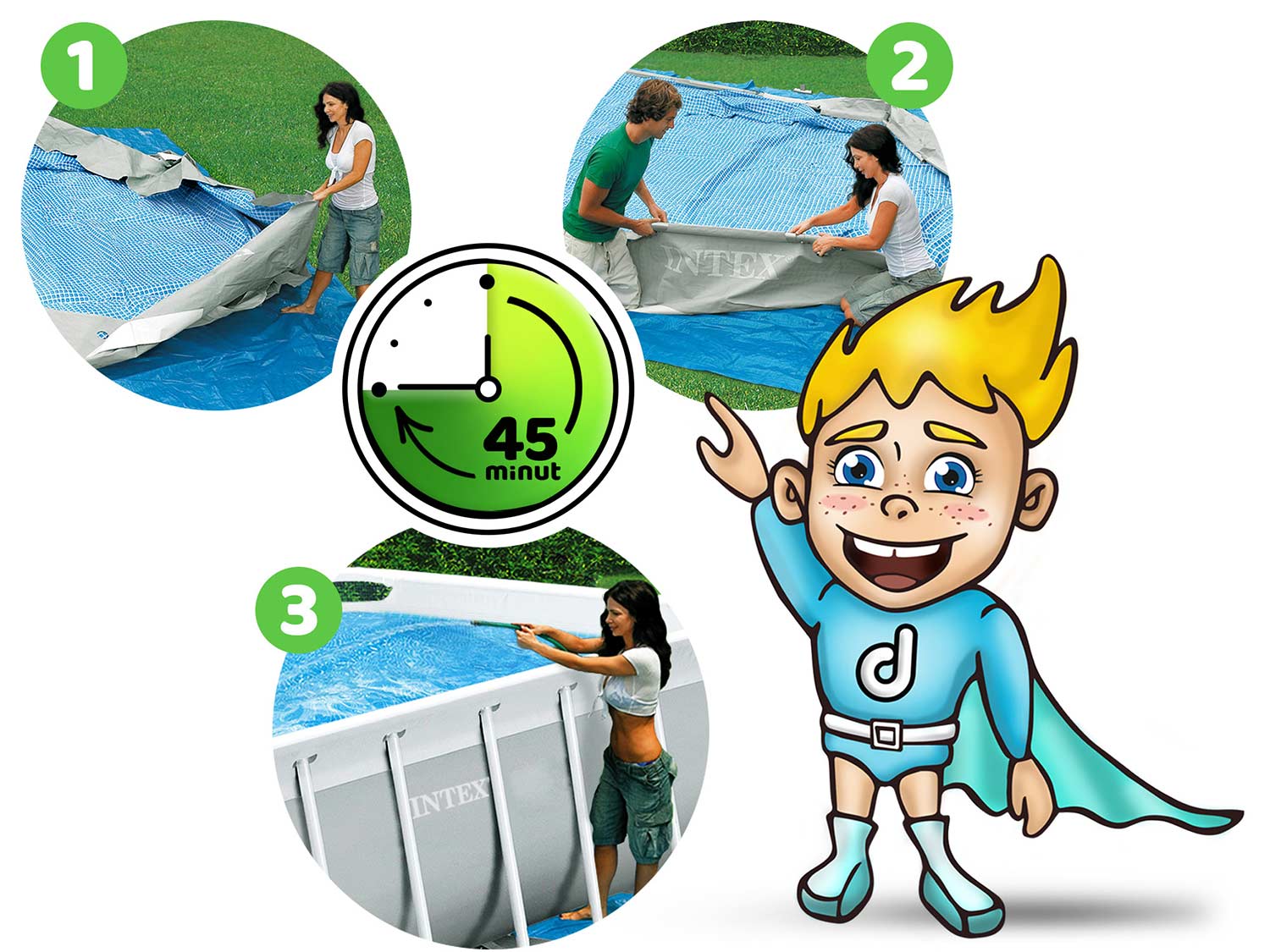 Prismaraamiga aiabassein 300 x 175 x 80 cm 4-ühes INTEX 26784 - Image 5