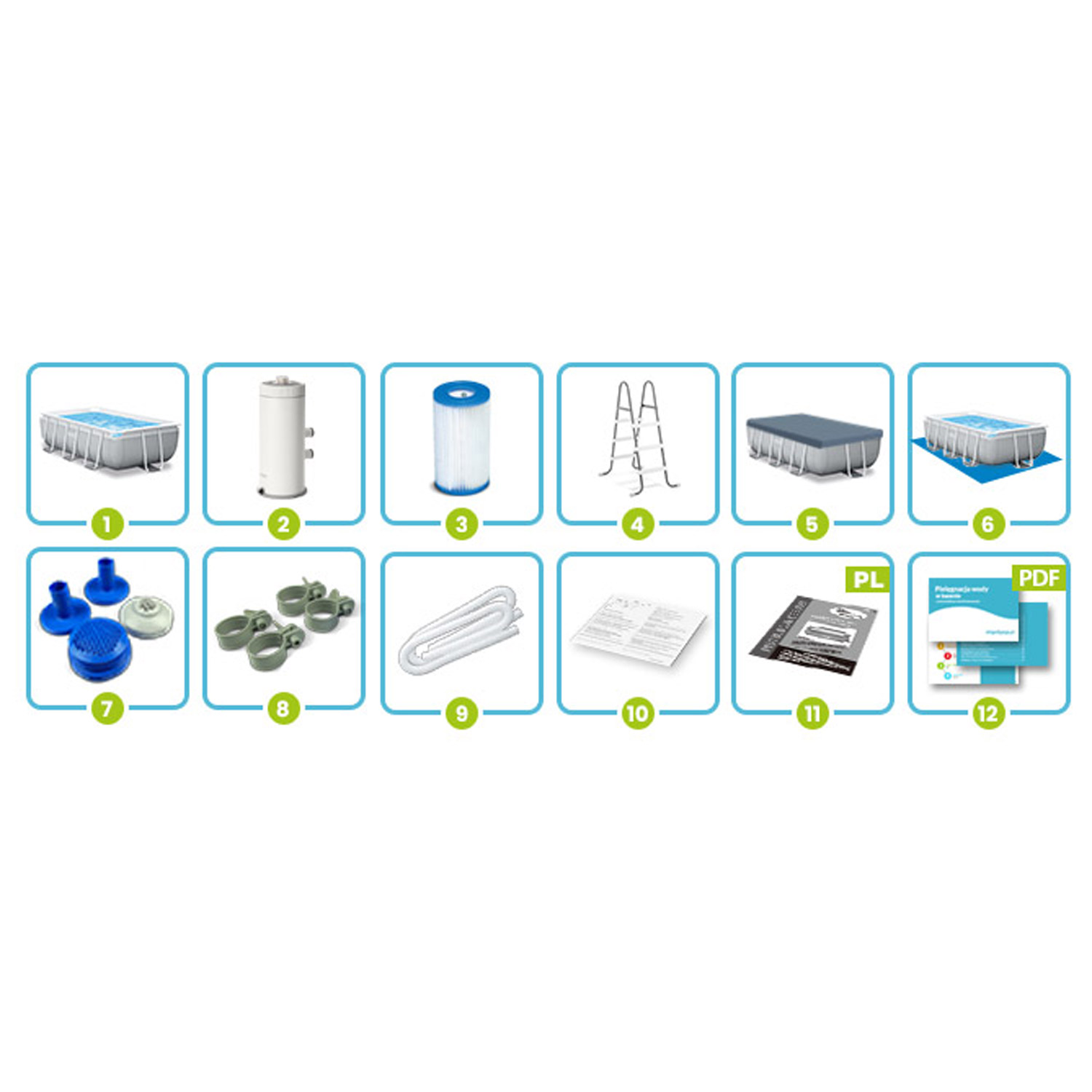 Prismaraamiga aiabassein 488 x 244 x 107 cm 6-ühes INTEX 26792 - Image 9