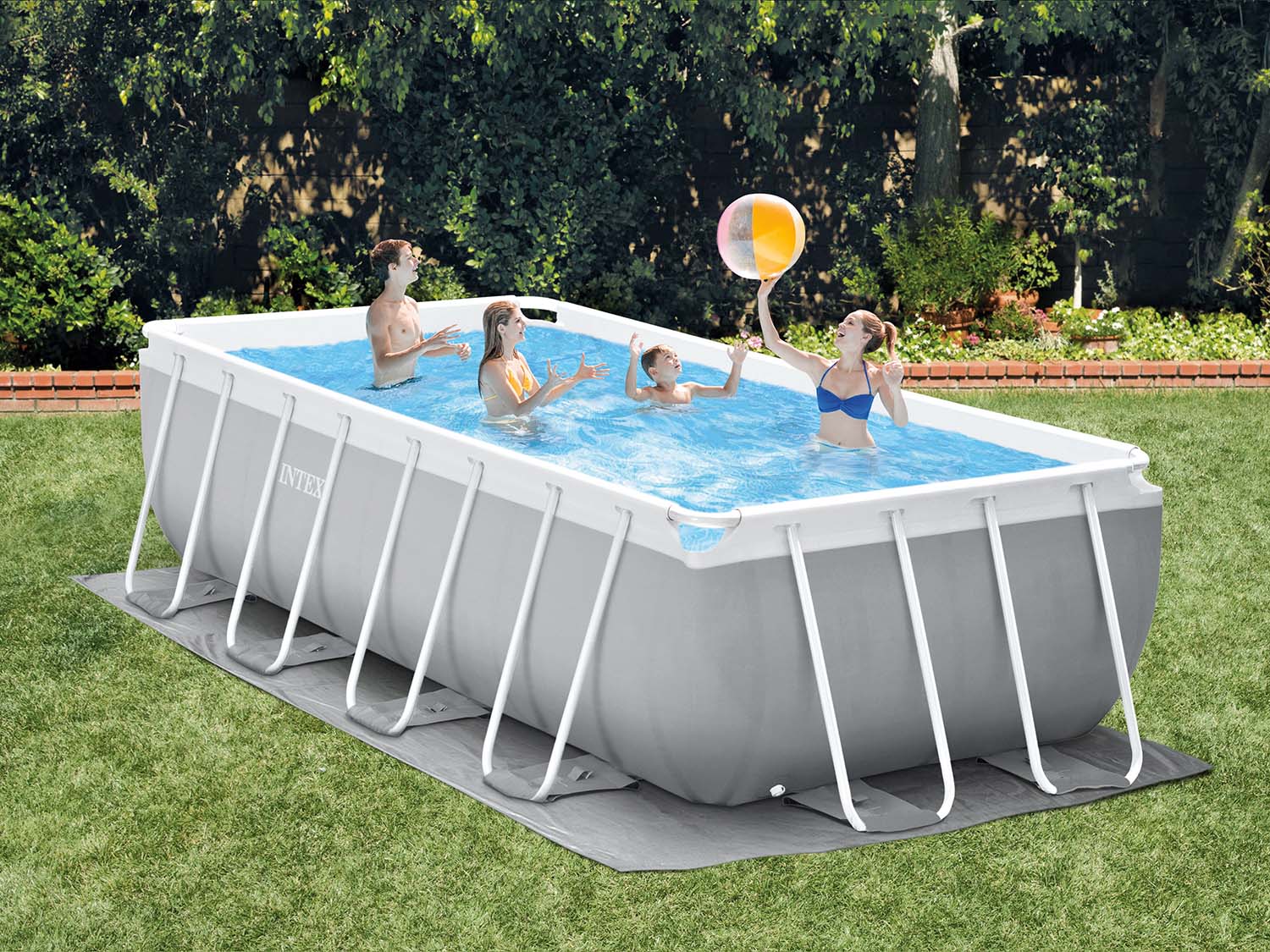 Prismaraamiga aiabassein 488 x 244 x 107 cm 6-ühes INTEX 26792 - Image 3