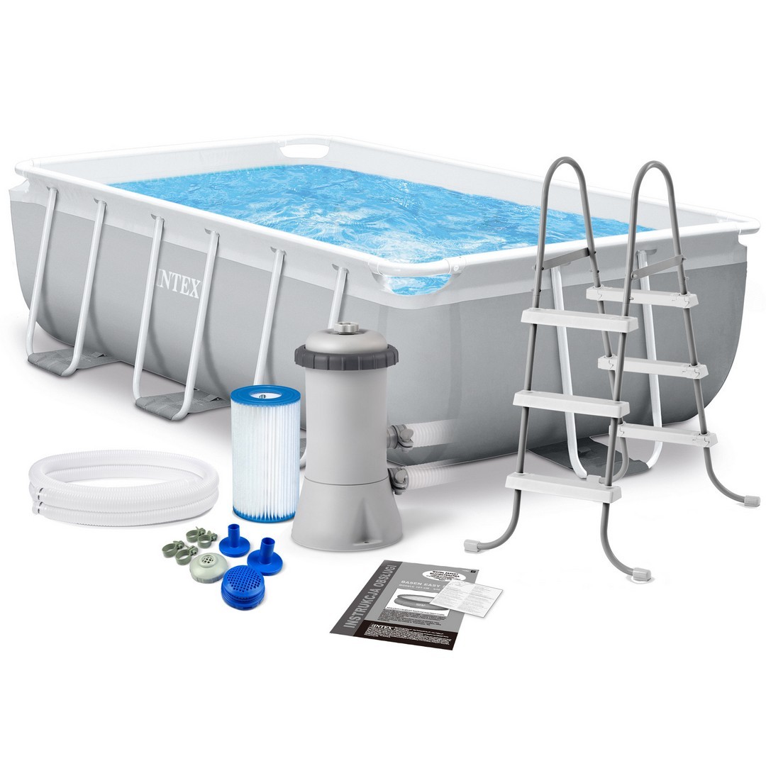 Raamiga aiabassein 300 x 175 x 80 cm 4-ühes INTEX 26784GN