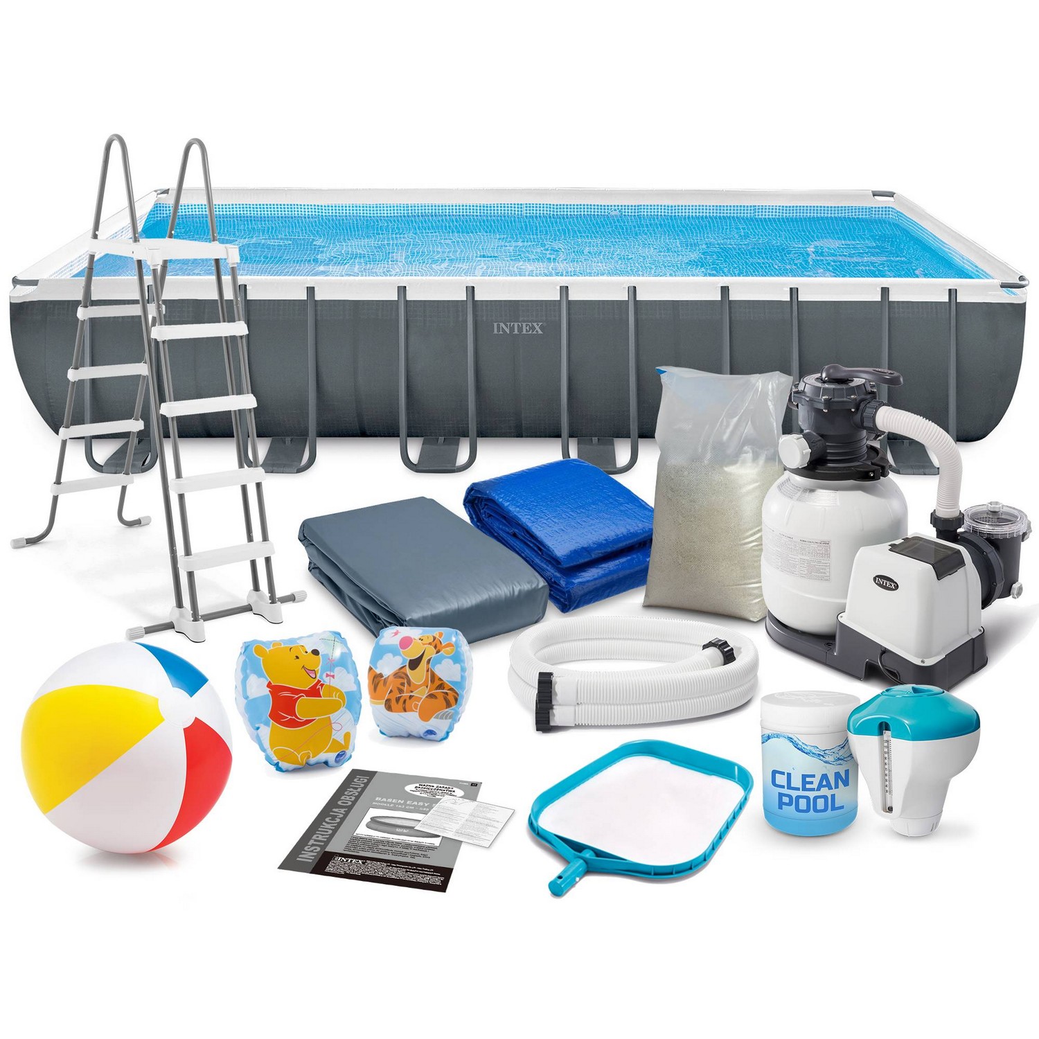 Raamiga aiabassein 732 x 366 x 132 cm 18 in 1 INTEX 26364