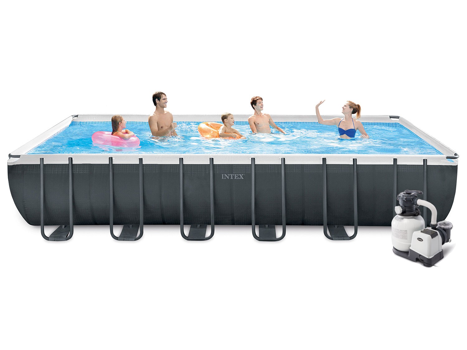 Raamiga aiabassein 732 x 366 x 132 cm 9-ühes INTEX 26364GN - Image 3