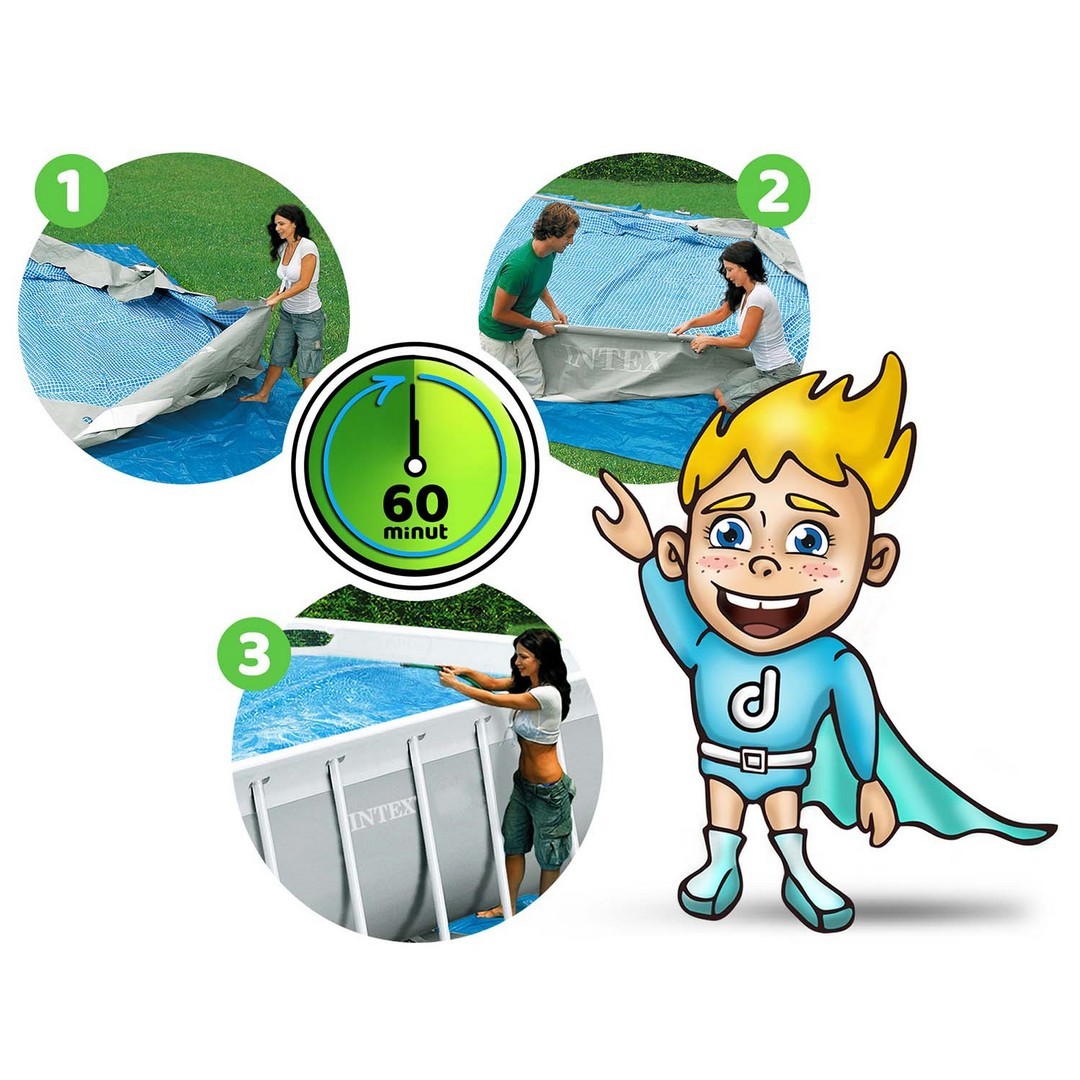 Raamiga aiabassein 488 x 244 x 107 cm 21-in-1 INTEX 26792 + mullimasin TASUTA - Image 6