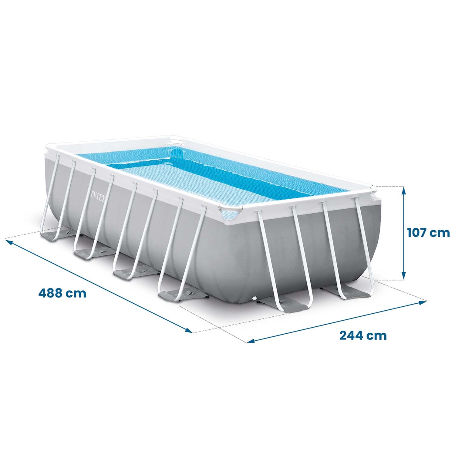 Raamiga aiabassein 488 x 244 x 107 cm 21-in-1 INTEX 26792 + mullimasin TASUTA - Image 7