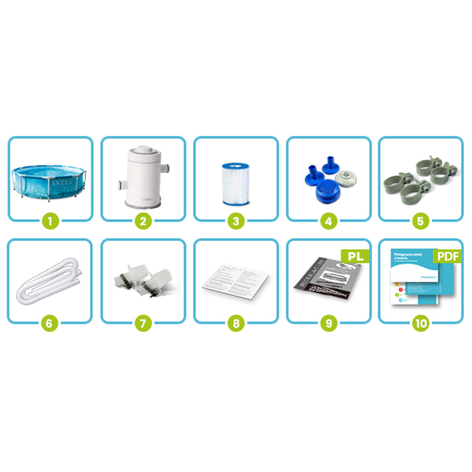 Raambassein 305x76 cm 10 ühes INTEX 28208 - Image 7