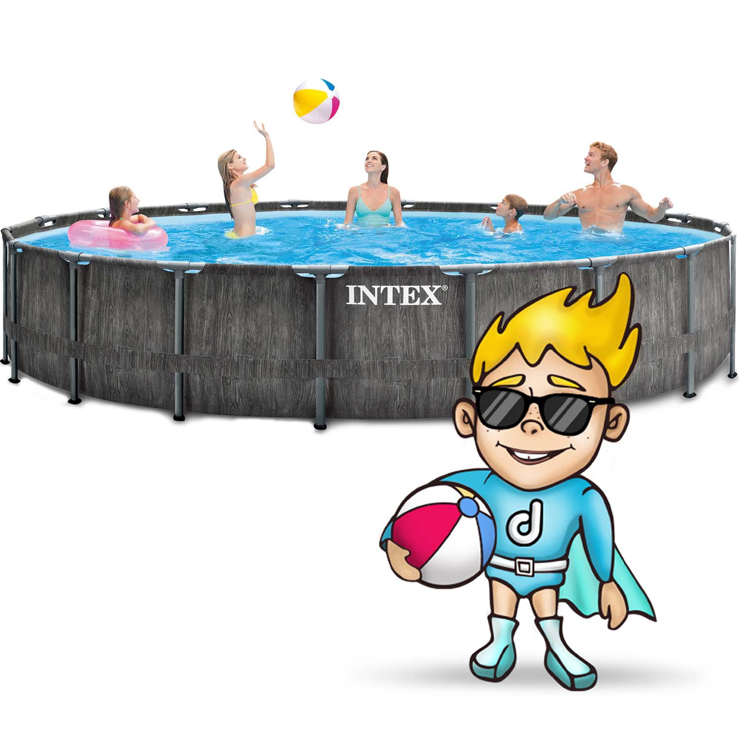 Raamiga aiabassein 549 x 122 cm 18 in 1 INTEX 26744 - Image 2