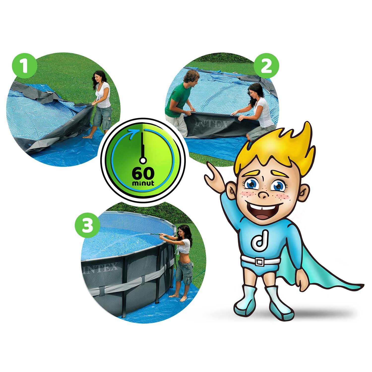 Raamiga aiabassein 549 x 132 cm 18-in-1 INTEX 26330 - Image 4