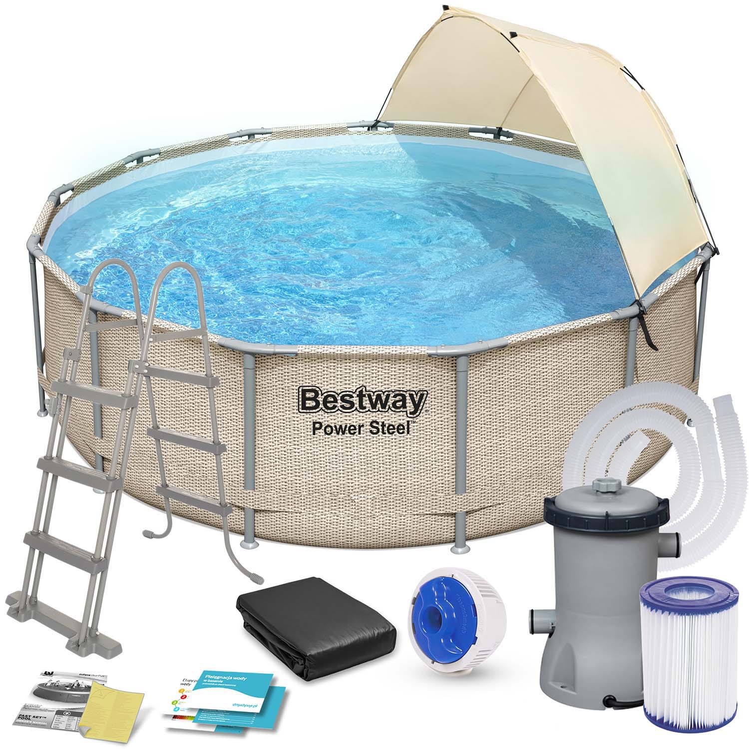 Raamiga aiabassein 396 x 107 cm 13-ühes Bestway 5614V