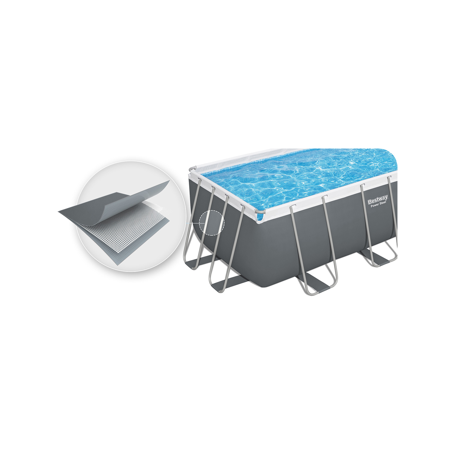 Raamiga aiabassein 412 x 201 x 122 cm 10 ühes BESTWAY 56457N - Image 3