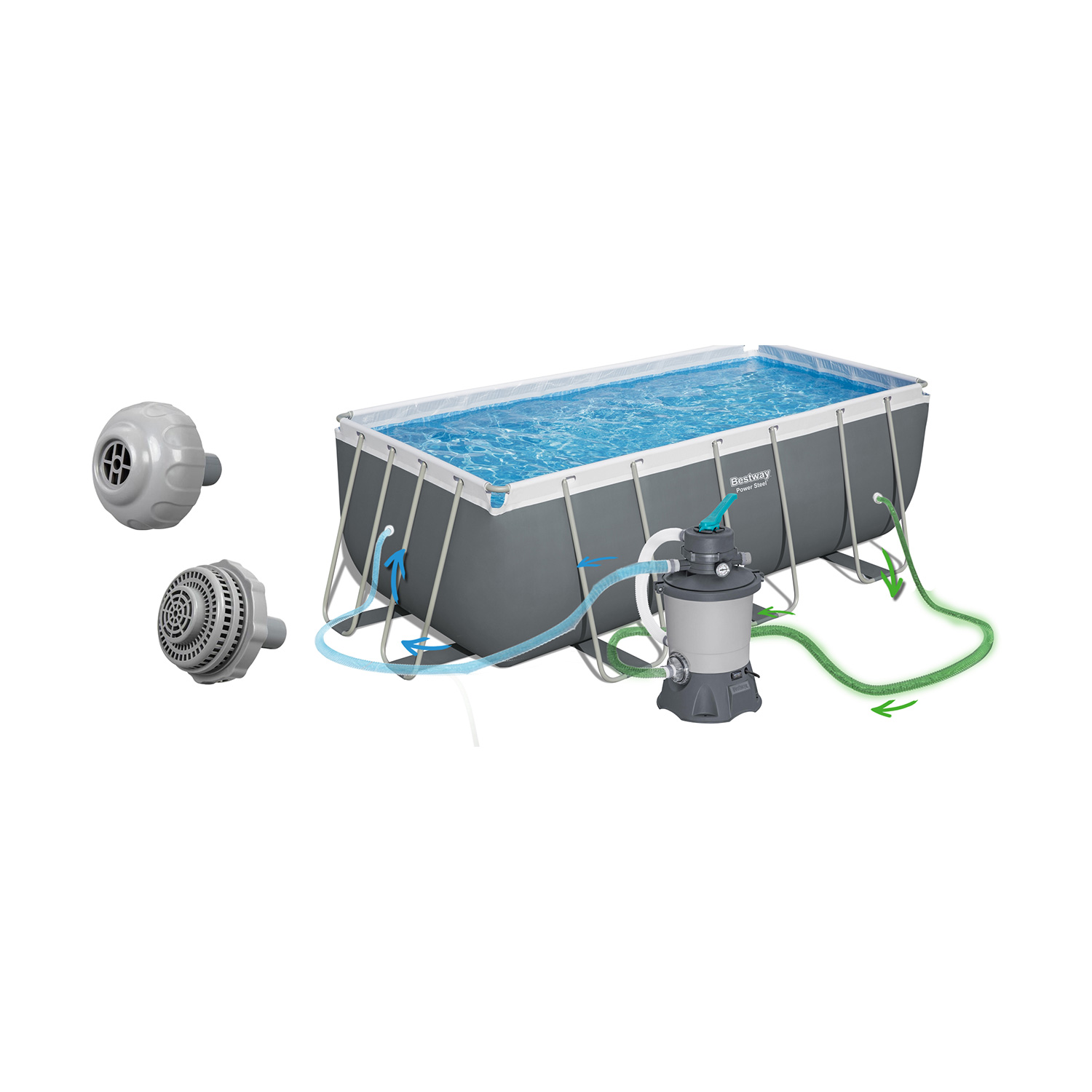 Raamiga aiabassein 412 x 201 x 122 cm 10 ühes BESTWAY 56457N - Image 4