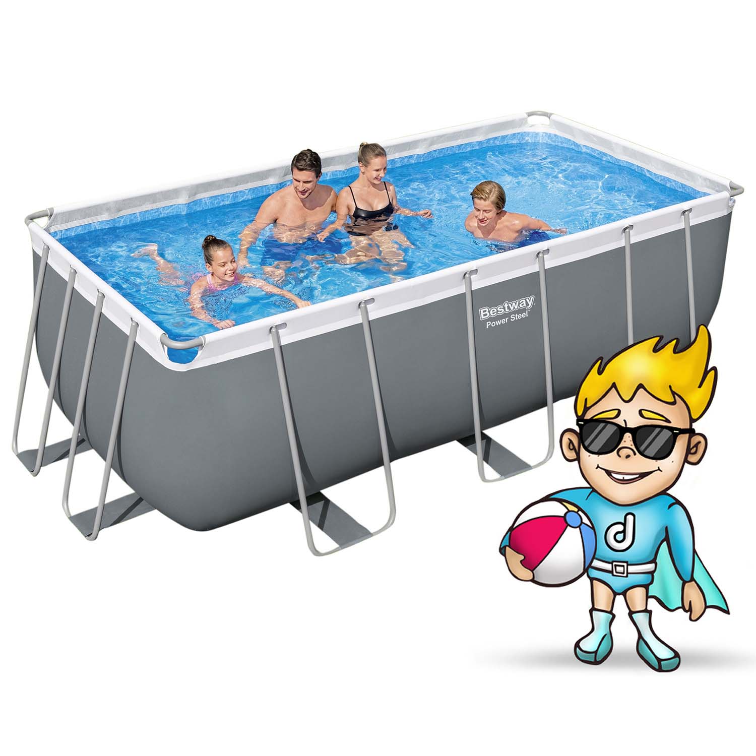 Raamiga aiabassein 412 x 201 x 122 cm 11 ühes Bestway 56456N - Image 2