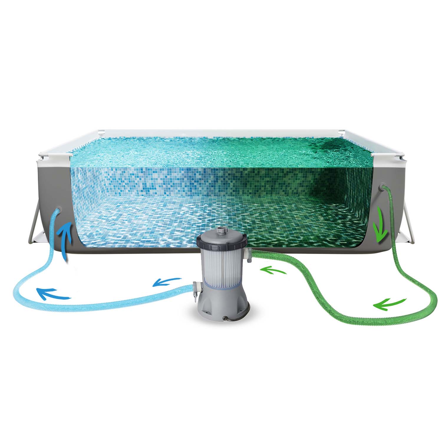 Raamiga aiabassein 412 x 201 x 122 cm 11 ühes Bestway 56456N - Image 8