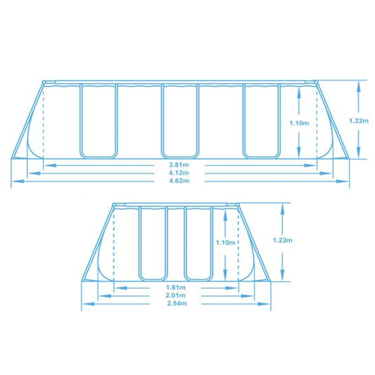 Raamiga aiabassein 412 x 201 x 122 cm 11 ühes Bestway 56456N - Image 12