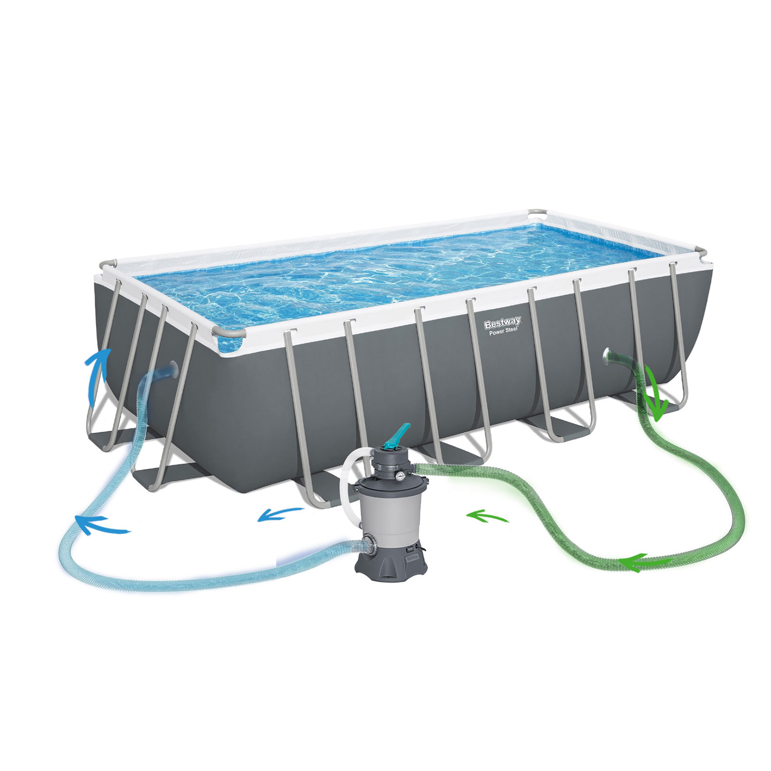 Raamiga aiabassein 488 x 244 x 122 cm 11 ühes Bestway 56671N - Image 5