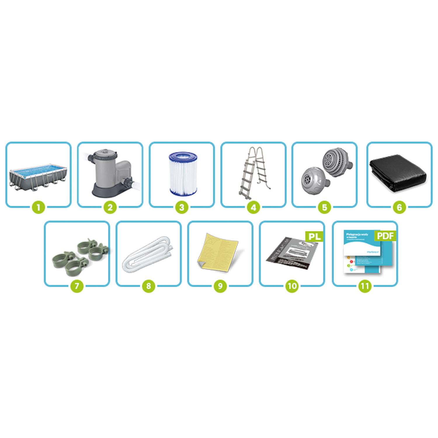 Raamiga aiabassein 549 x 274 x 122 cm 12 ühes Bestway 56465 - Image 11