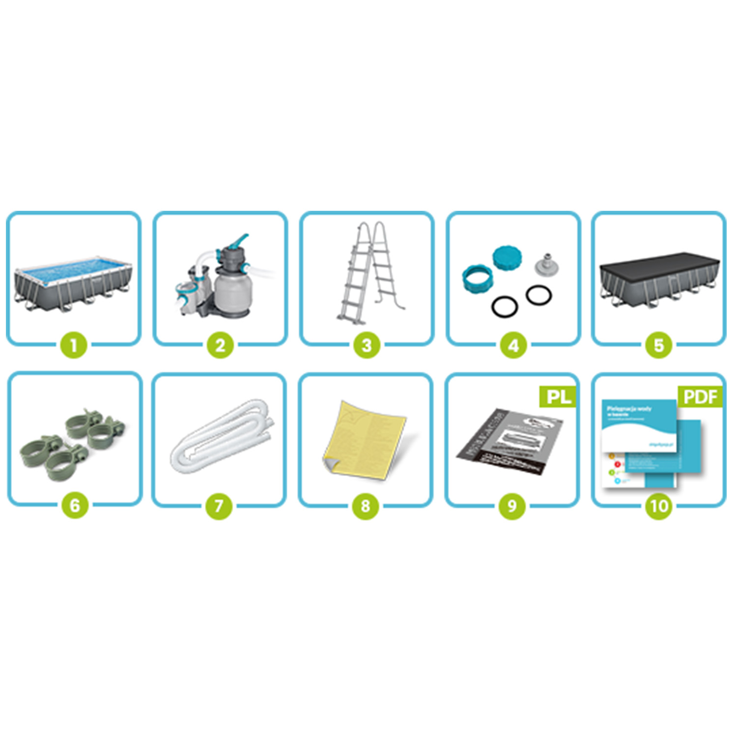 Raamiga aiabassein 549 x 274 x 122 cm 12 ühes Bestway 56466N - Image 14