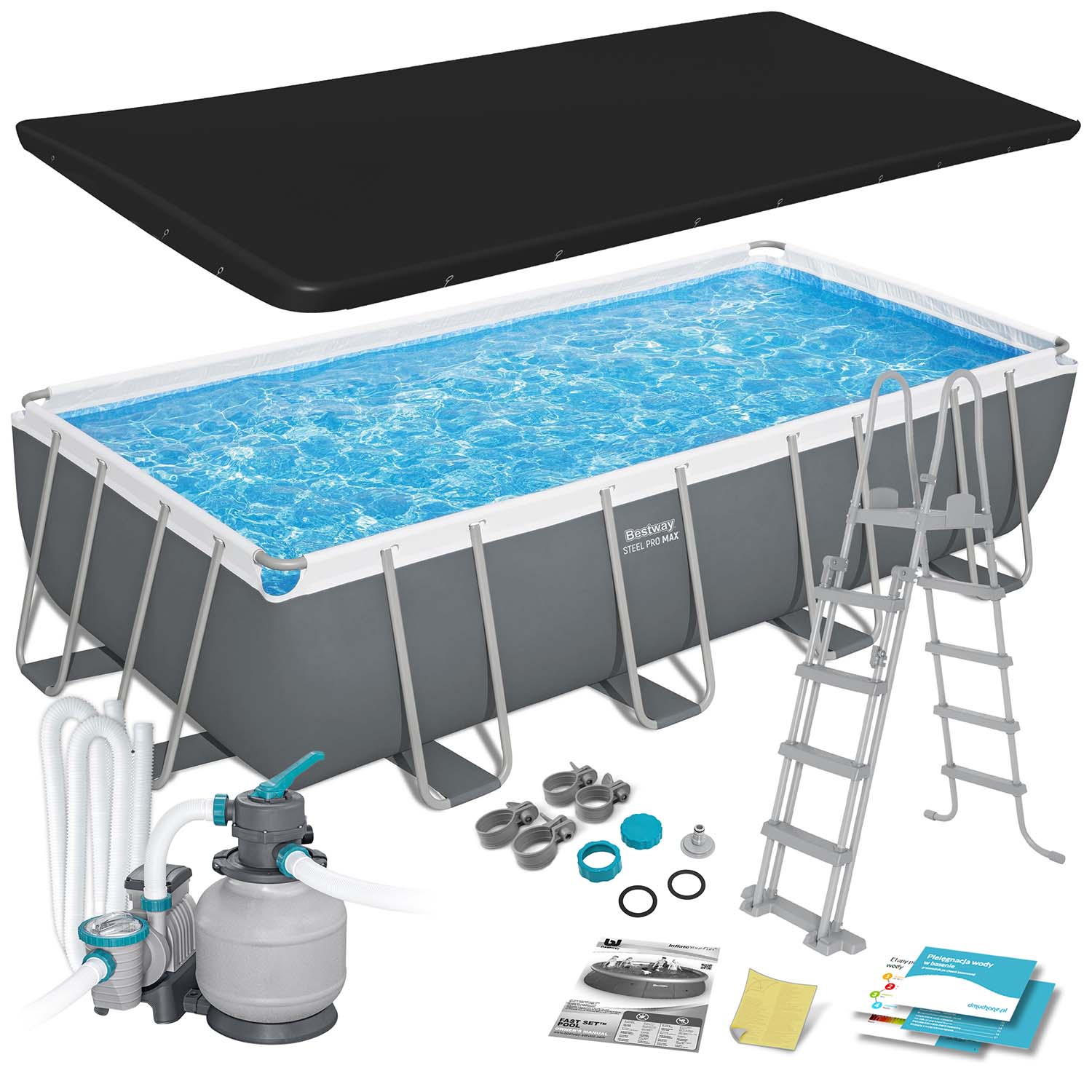 Raamiga aiabassein 549 x 274 x 122 cm 12 ühes Bestway 56466N