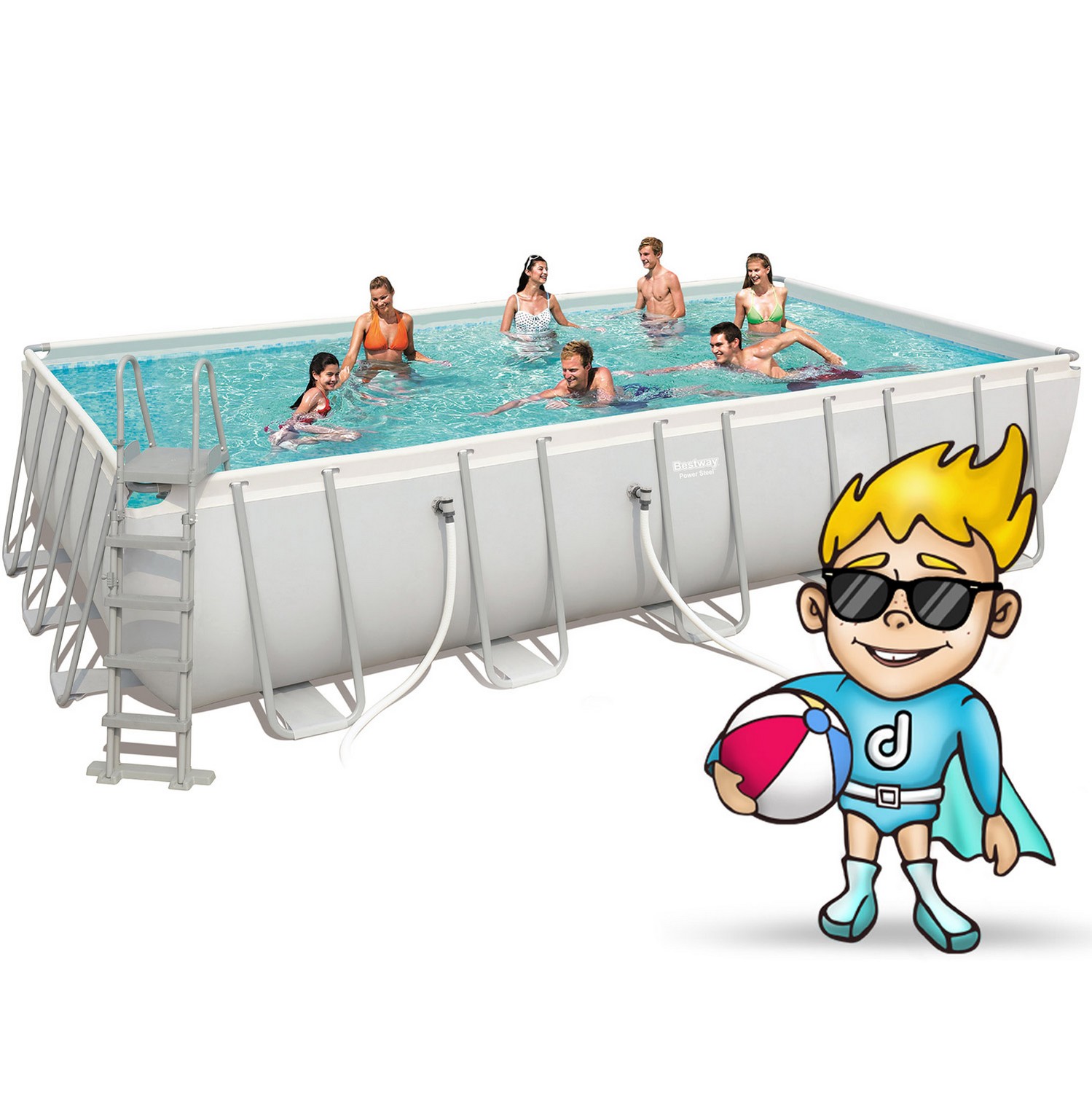 Raamiga aiabassein 671x366x132 BESTWAY 11in1 - Image 2