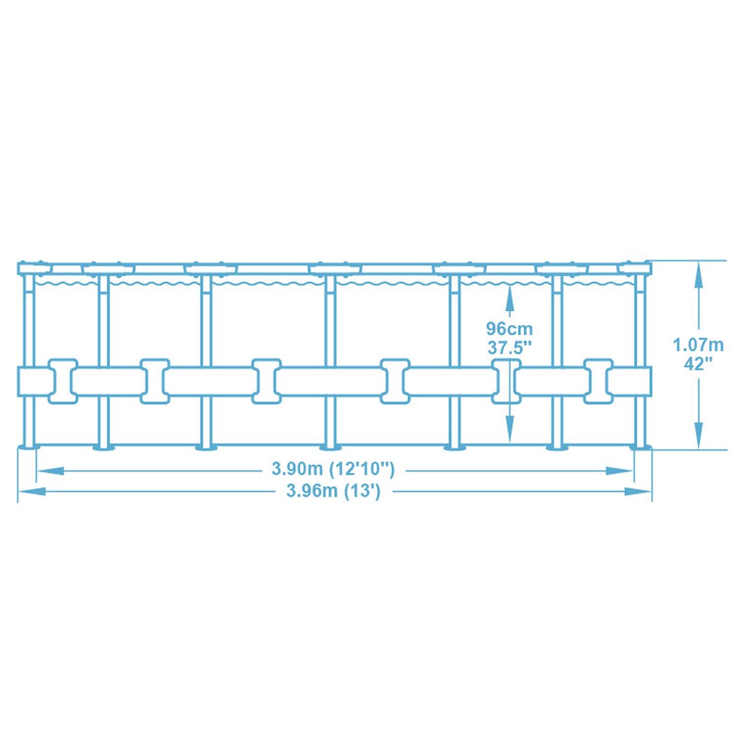 Raamiga aiabassein 396 x 107 cm 13-ühes Bestway 5614V - Image 8