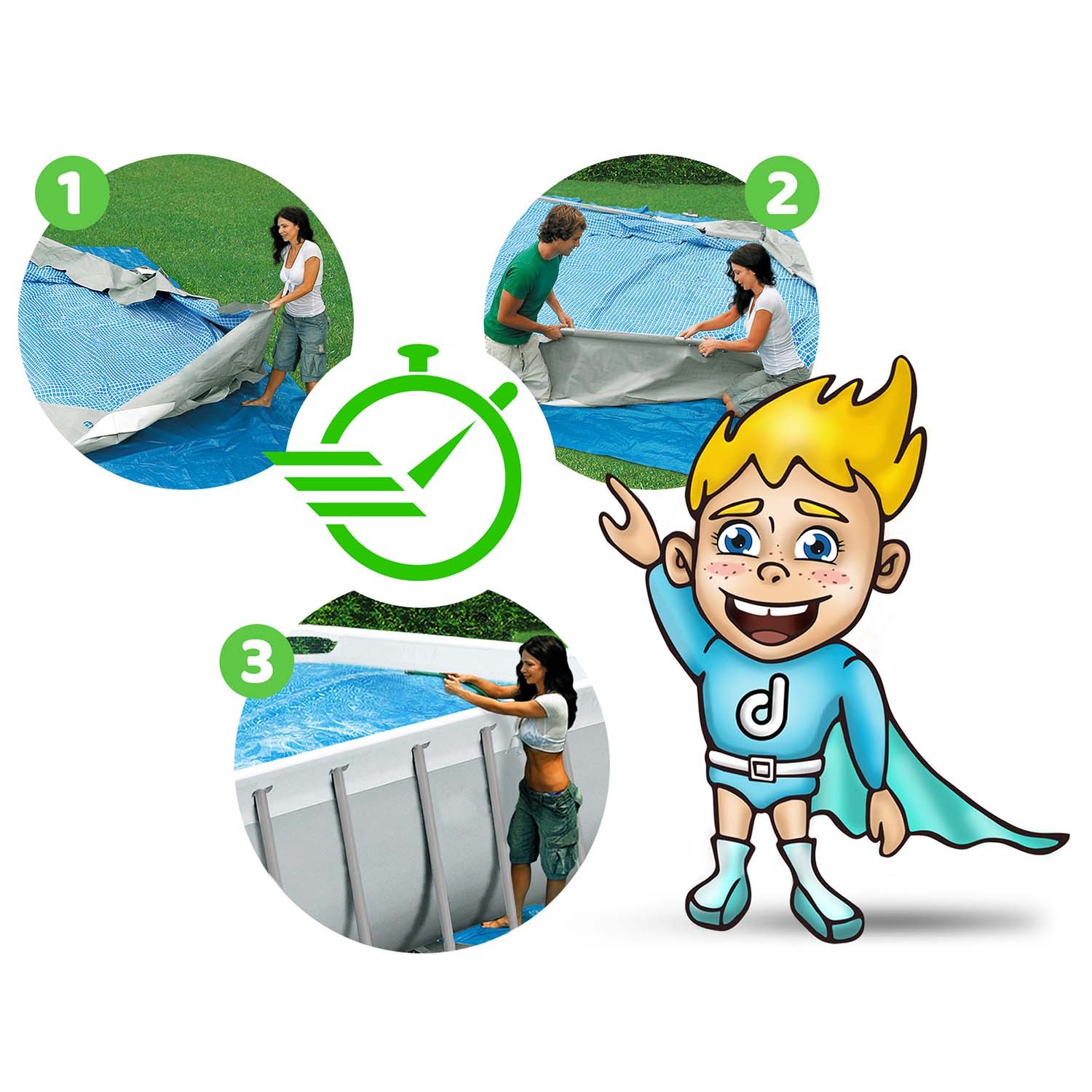 Raamiga aiabassein 732 x 366 x 132 cm 12-ühes Bestway 56474 - Image 7