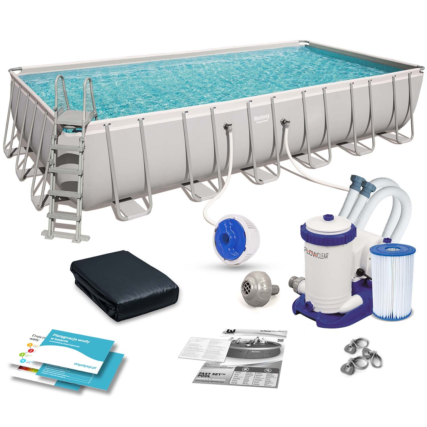 Raamiga aiabassein 732 x 366 x 132 cm 12-ühes Bestway 56474