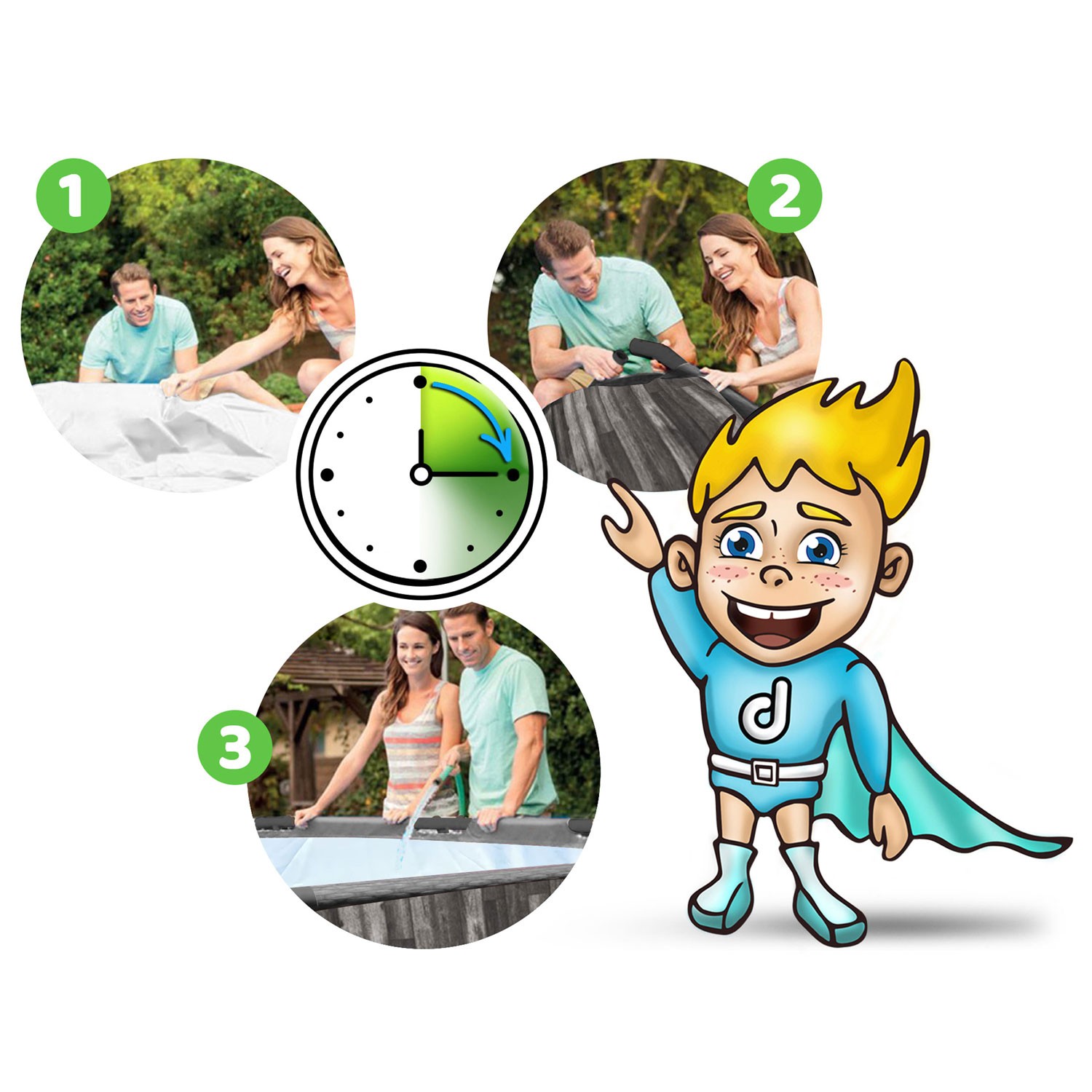 Raamiga aiabassein 732 x 366 x 132 cm 10-ühes Bestway 561ES - Image 15