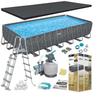 Raamiga aiabassein 732 x 366 x 132 cm 11 ühes Bestway 561KG