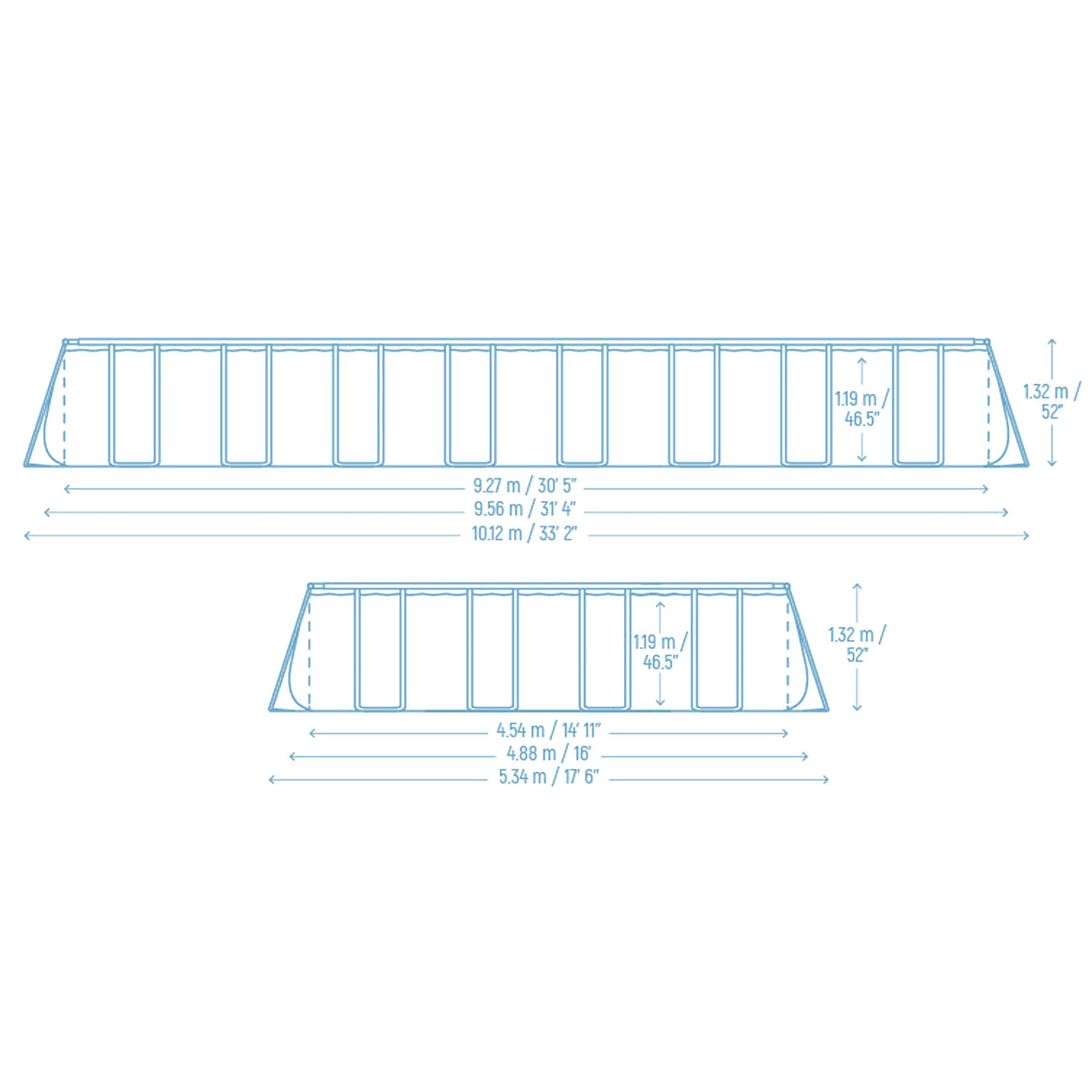Raamiga aiabassein 956 x 488 x 132 cm 11 ühes Bestway 561KJ - Image 5