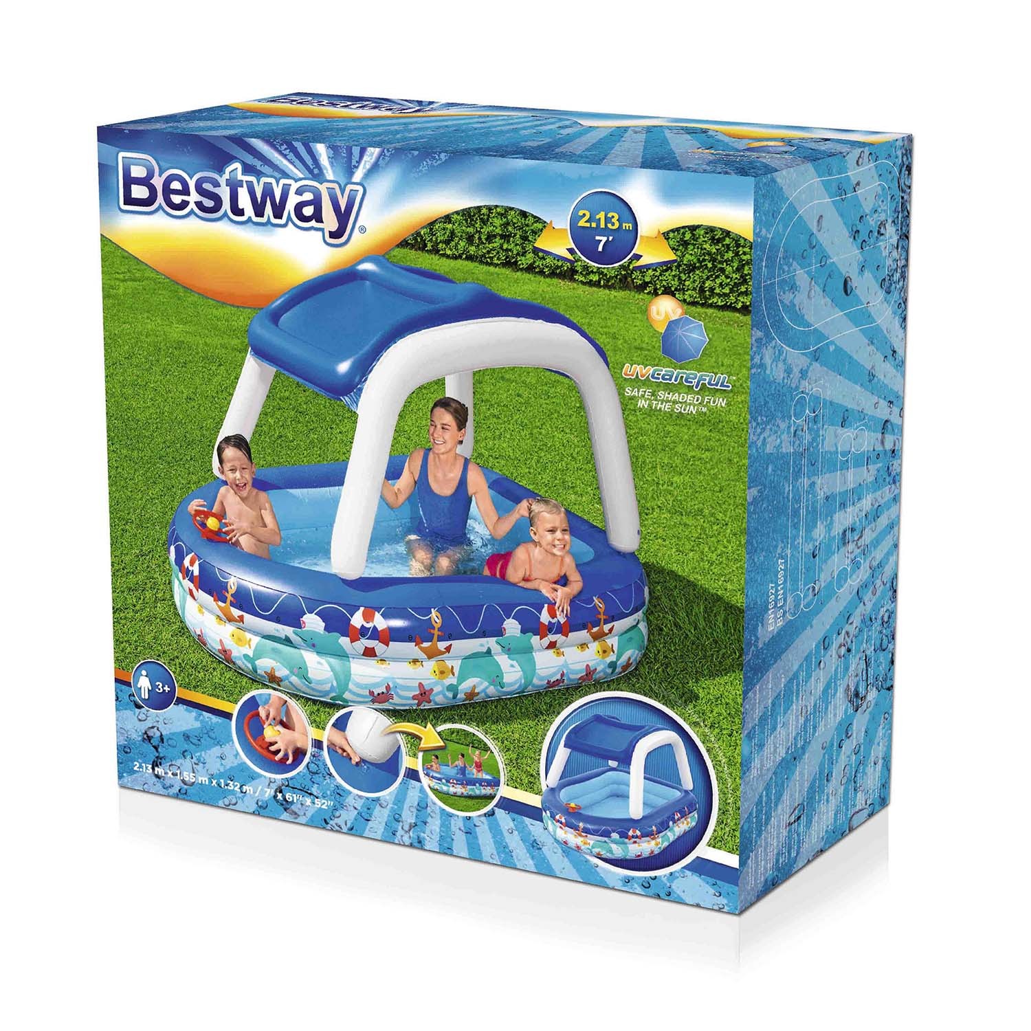 Lastebassein katusega 213 x 155 x 132 cm Bestway 54370 - Image 3