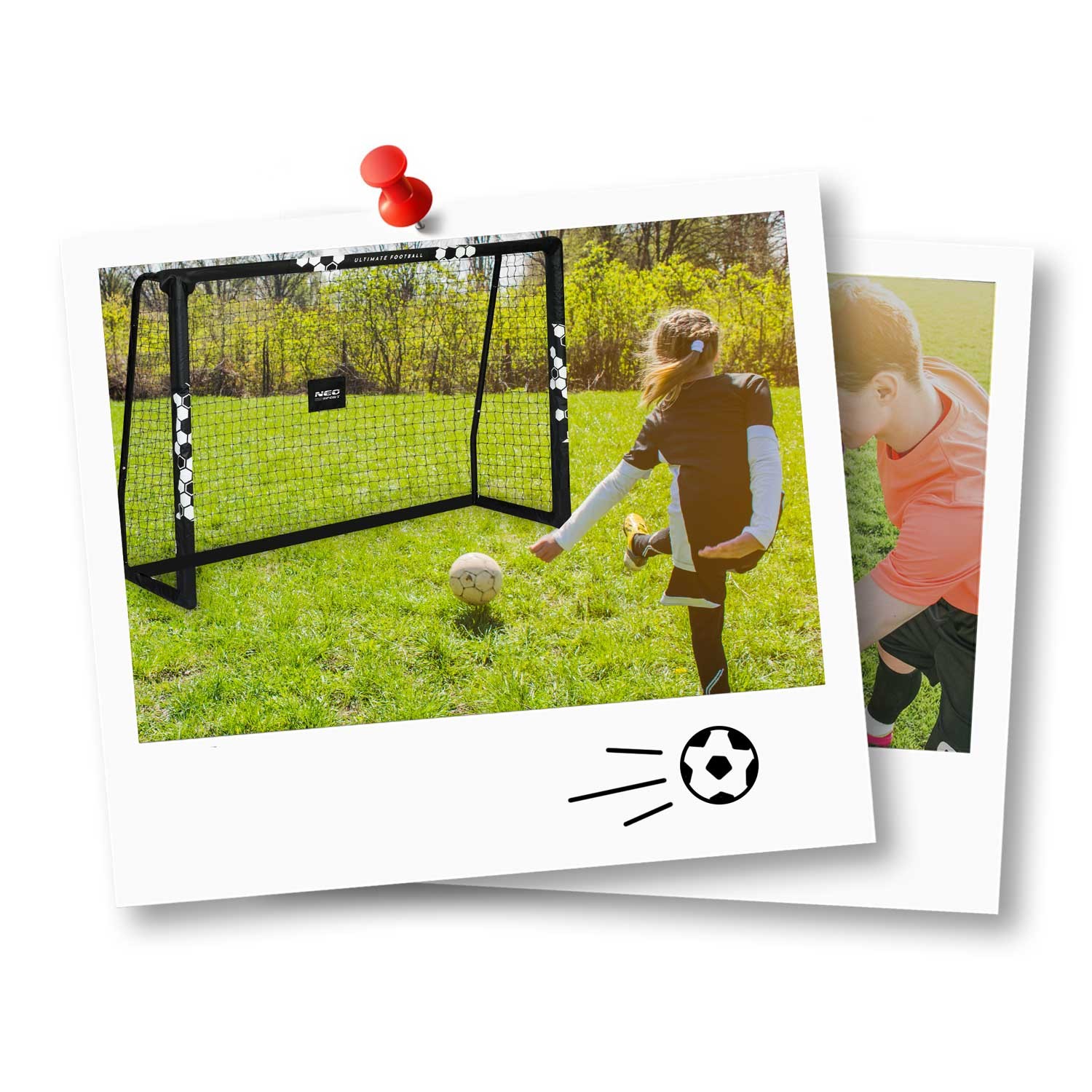 Jalgpallivärav 180 x 120 x 60 cm NS-462 Kuusnurkne - Image 10