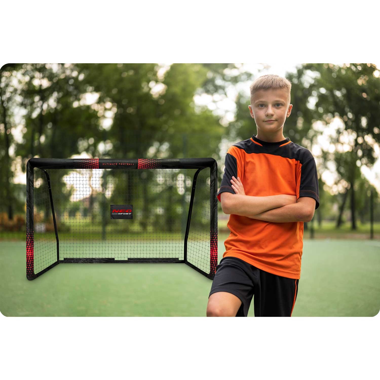 Jalgpallivärav 180 x 120 x 60 cm NS-463 must ja punane - Image 12