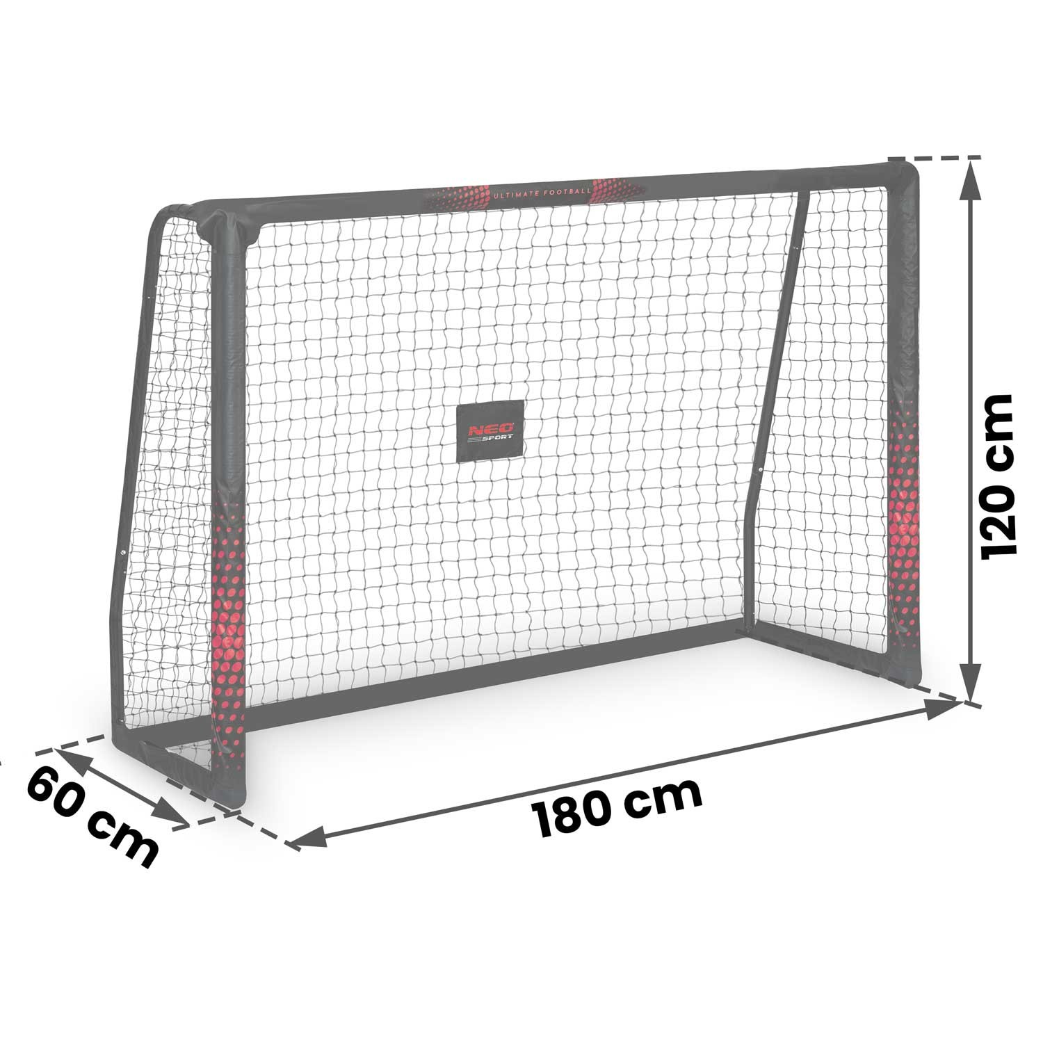 Jalgpallivärav 180 x 120 x 60 cm NS-463 must ja punane - Image 6