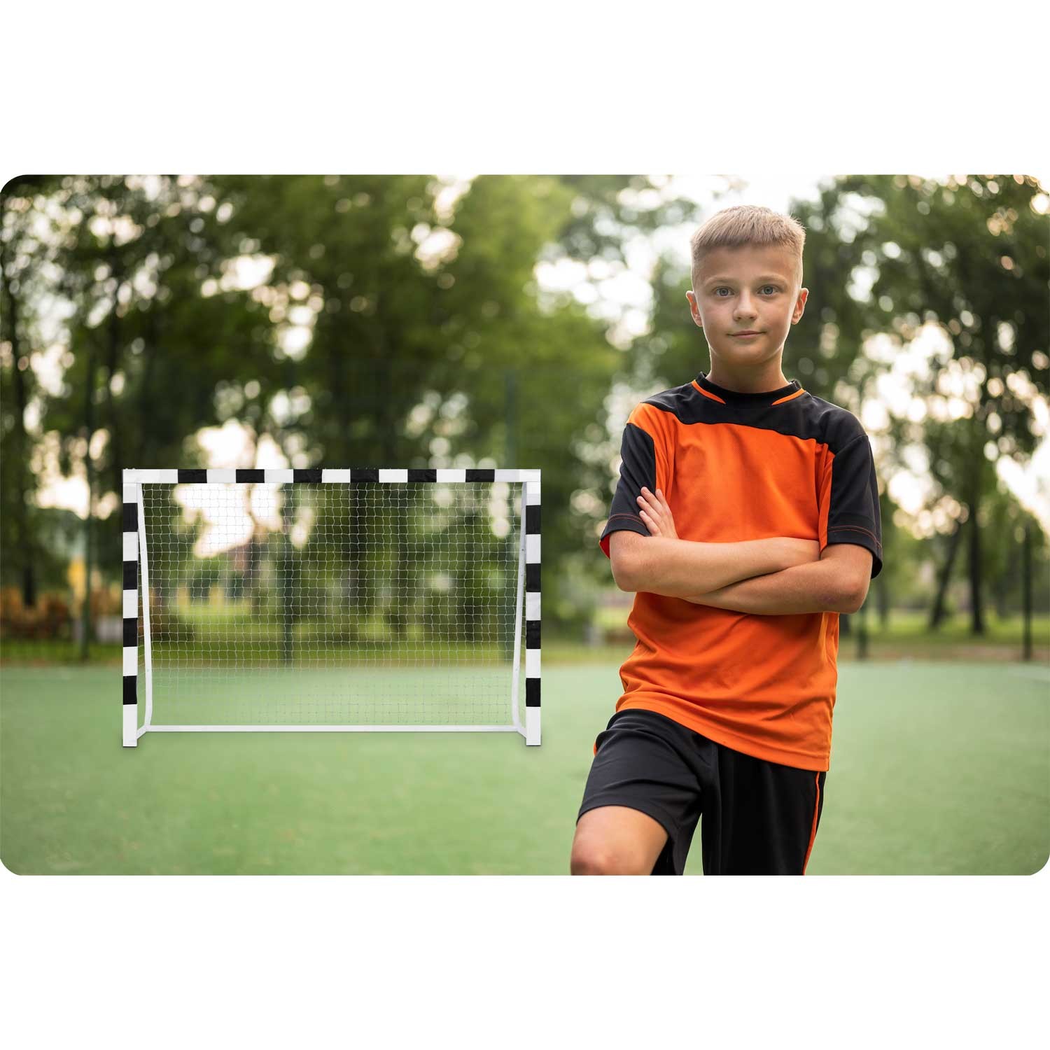 Jalgpallivärav 180 x 120 x 60 cm NS-464 mustvalge - Image 12