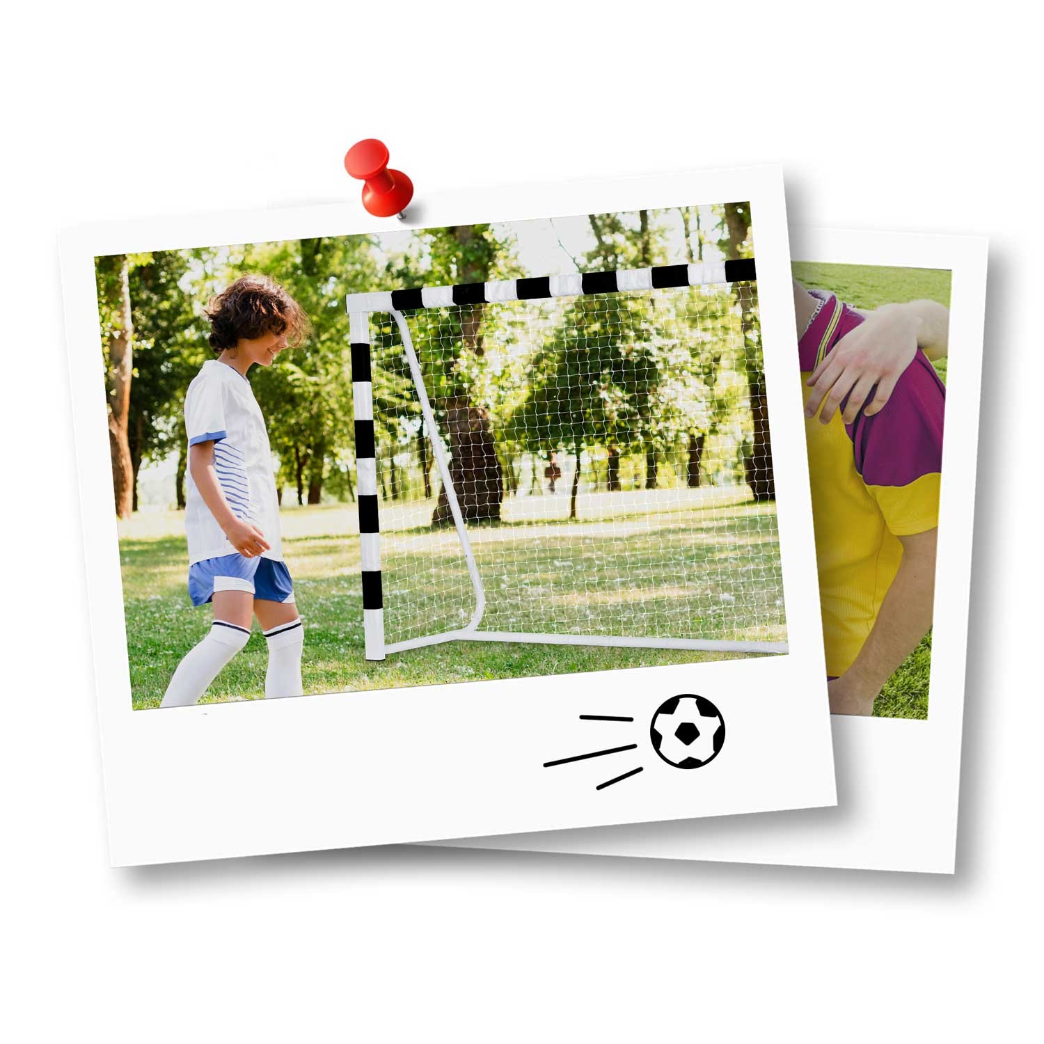 Jalgpallivärav 180 x 120 x 60 cm NS-464 mustvalge - Image 8