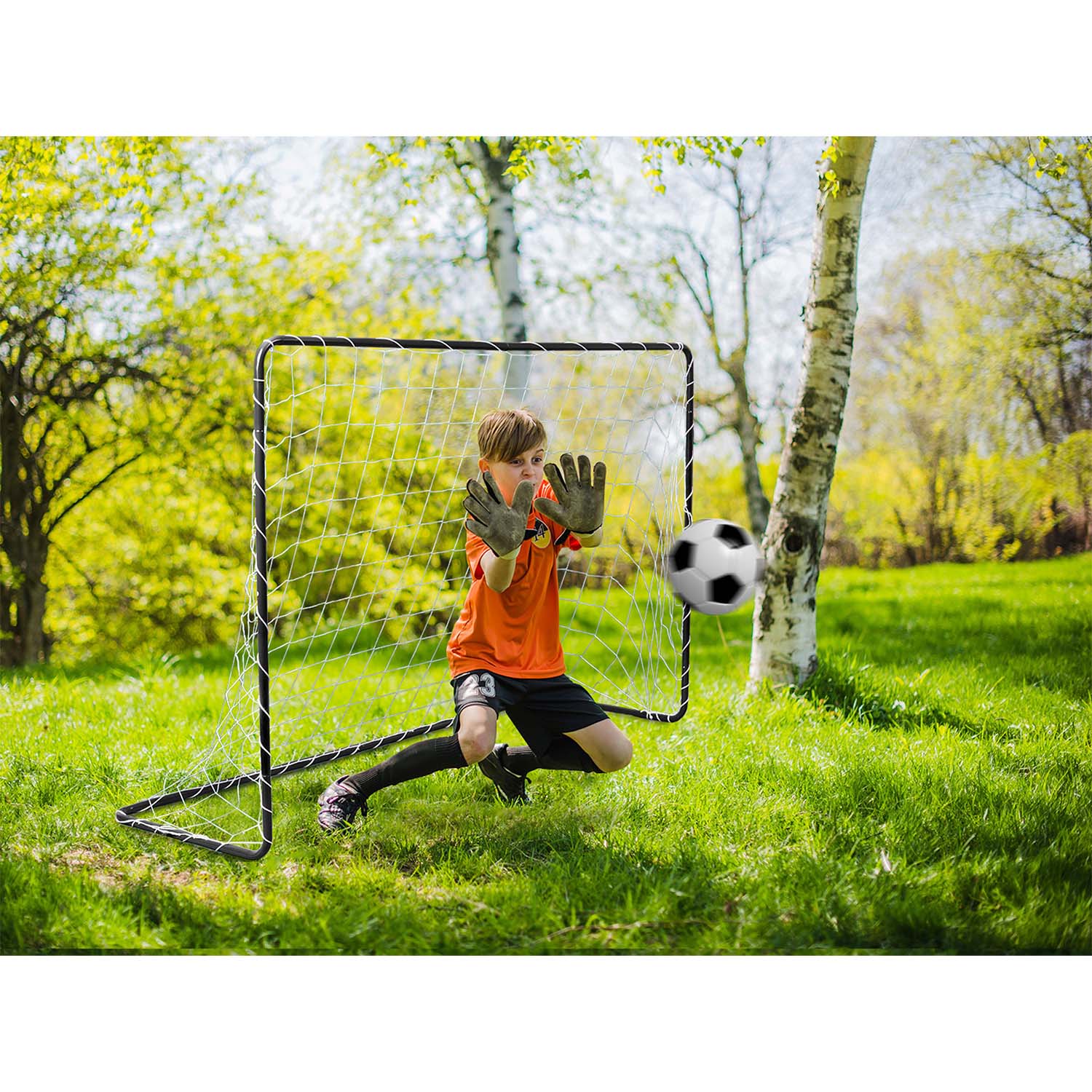 Jalgpallivärav 183 x 122 x 61cm NS-492 must - Image 6