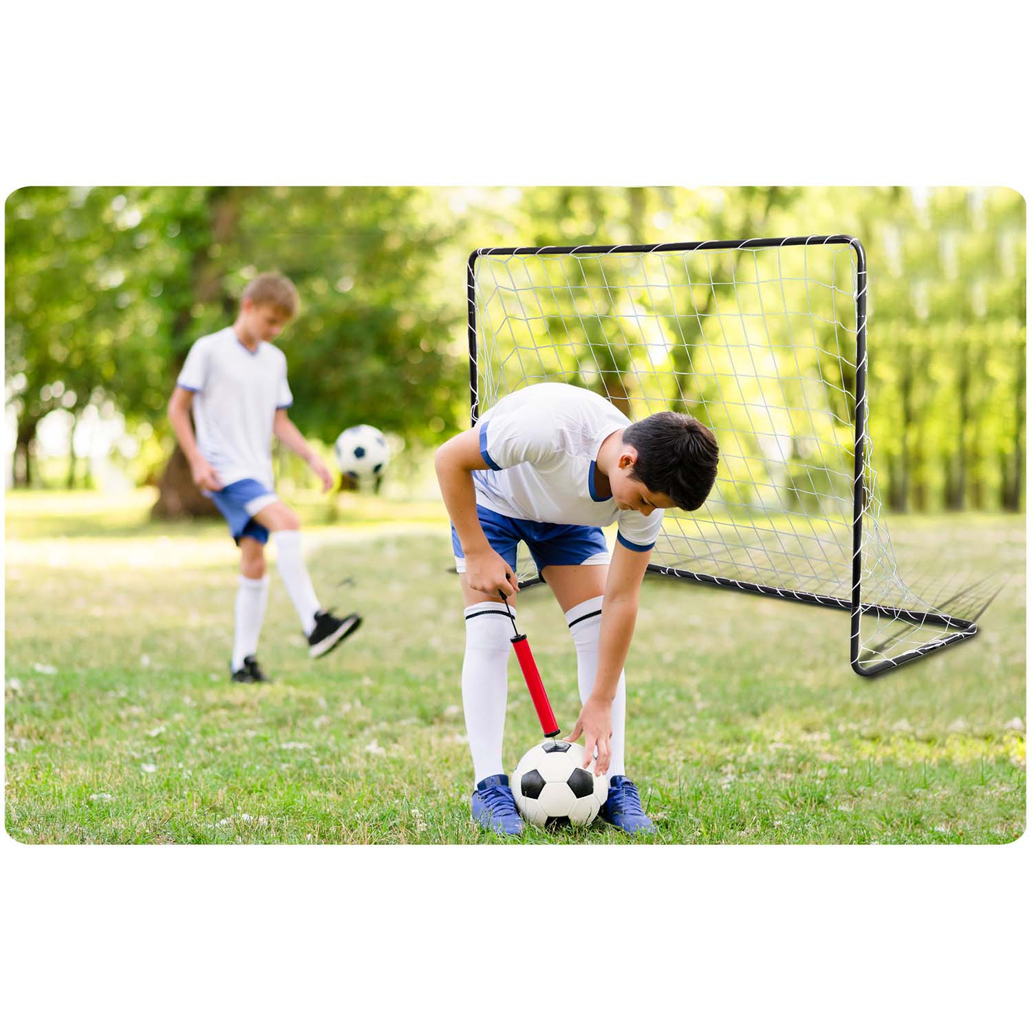 Jalgpallivärav 183 x 122 x 61cm NS-492 must - Image 7