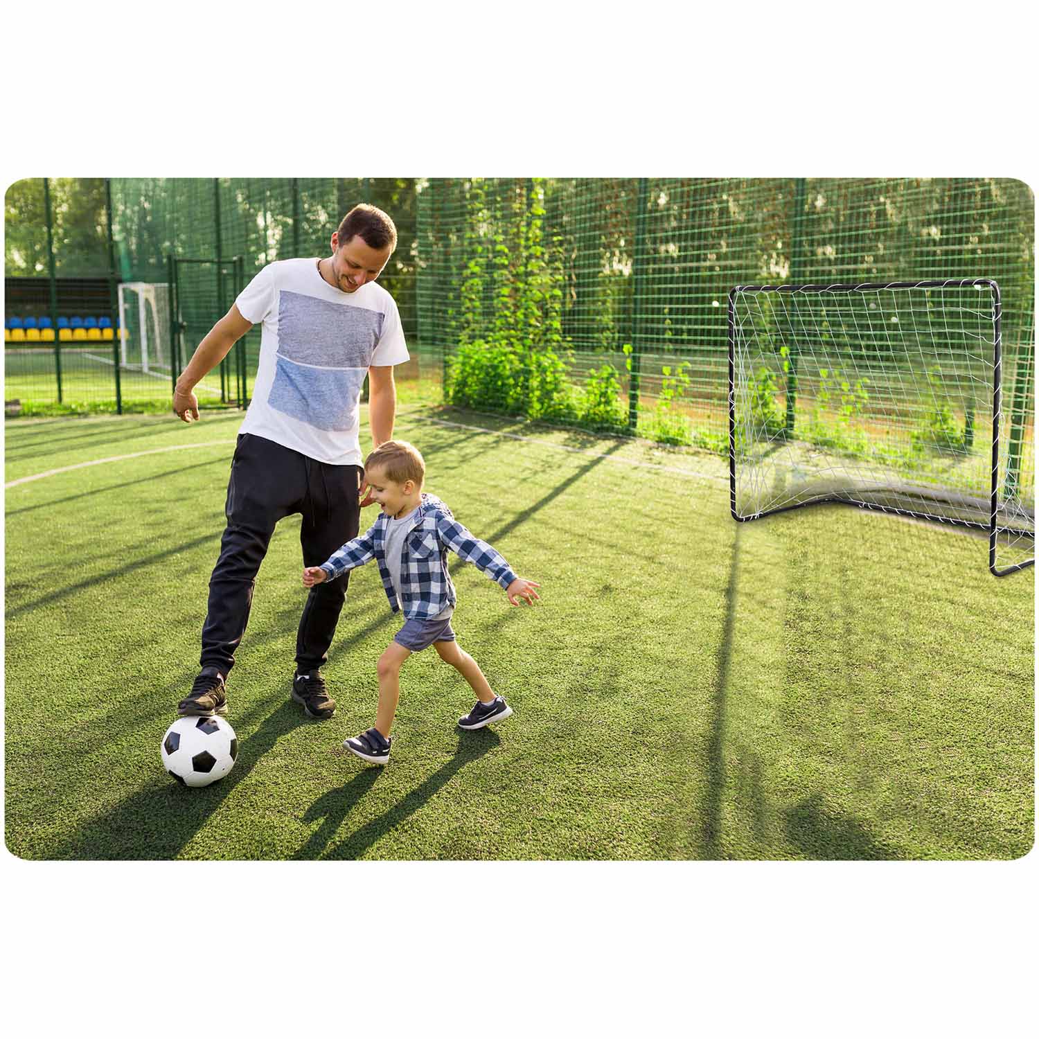 Jalgpallivärav 183 x 122 x 61cm NS-492 must - Image 8