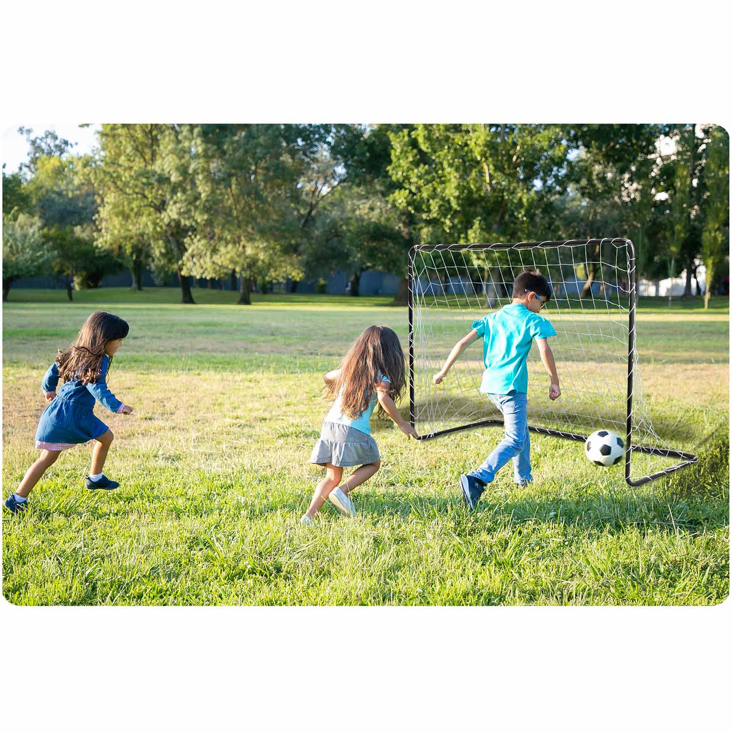 Jalgpallivärav 183 x 122 x 61cm NS-492 must - Image 9