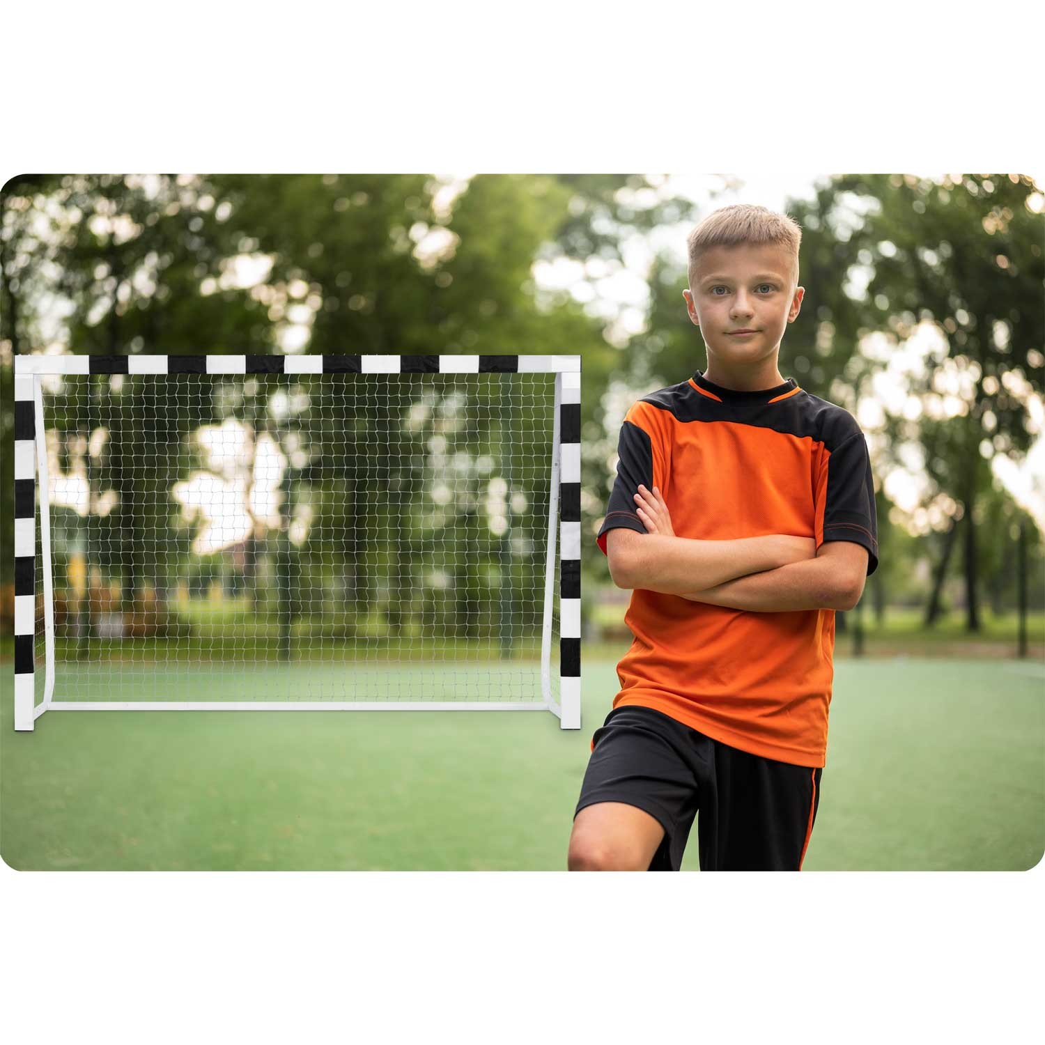 Jalgpallivärav 300 x 200 x 120 cm NS-465 mustvalge - Image 13